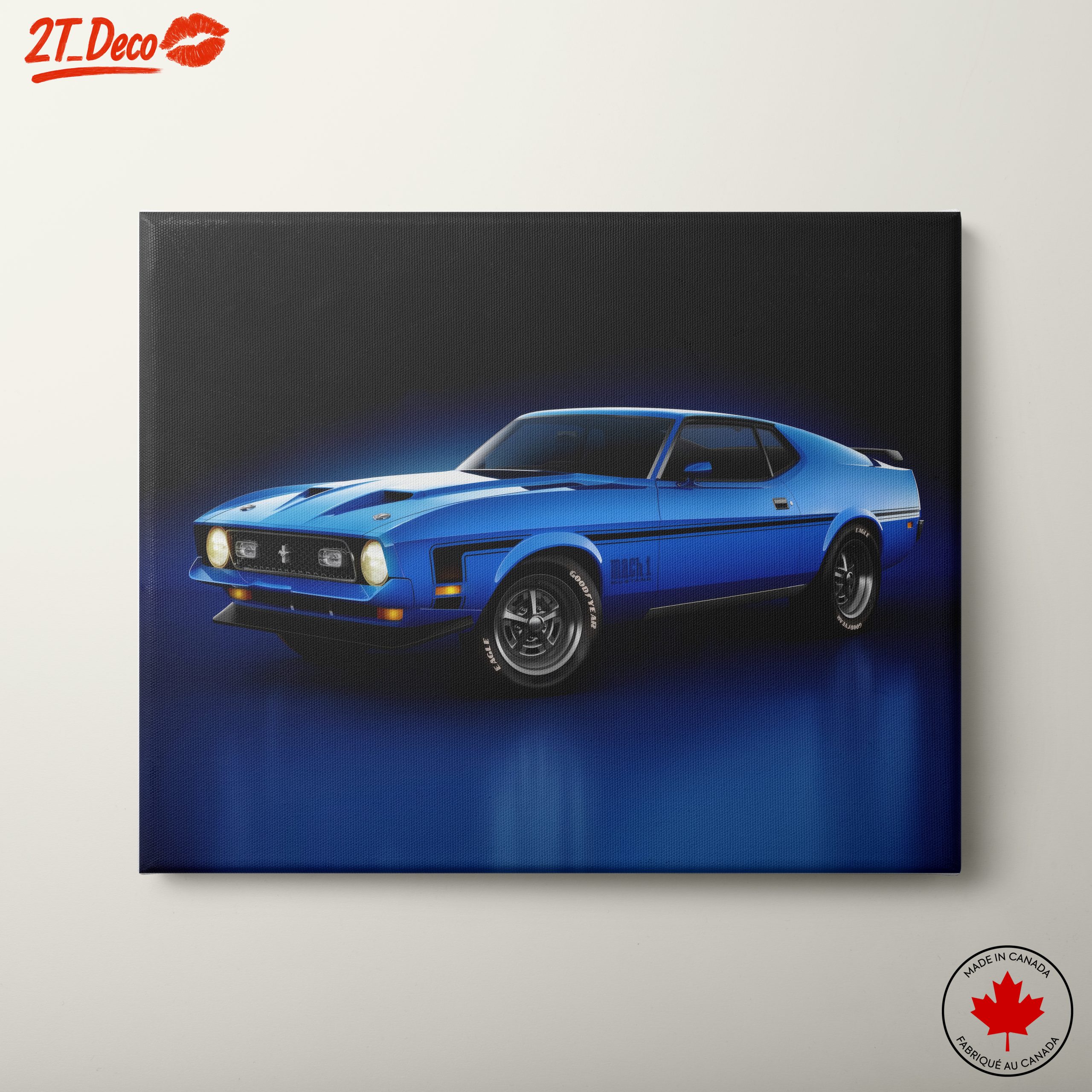 Classic Blue Muscle Car