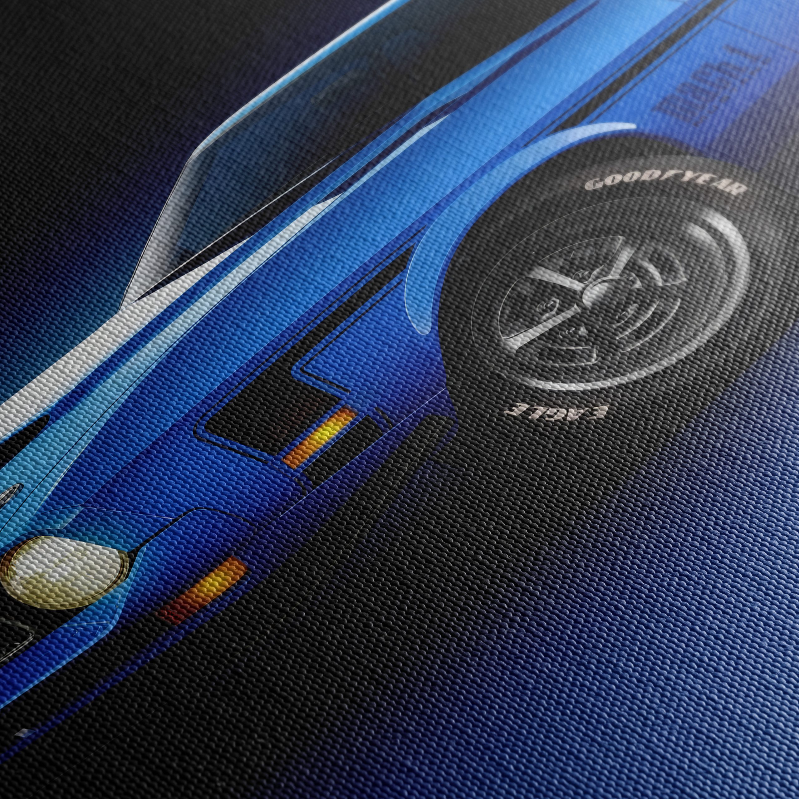 Classic Blue Muscle Car - Image 5