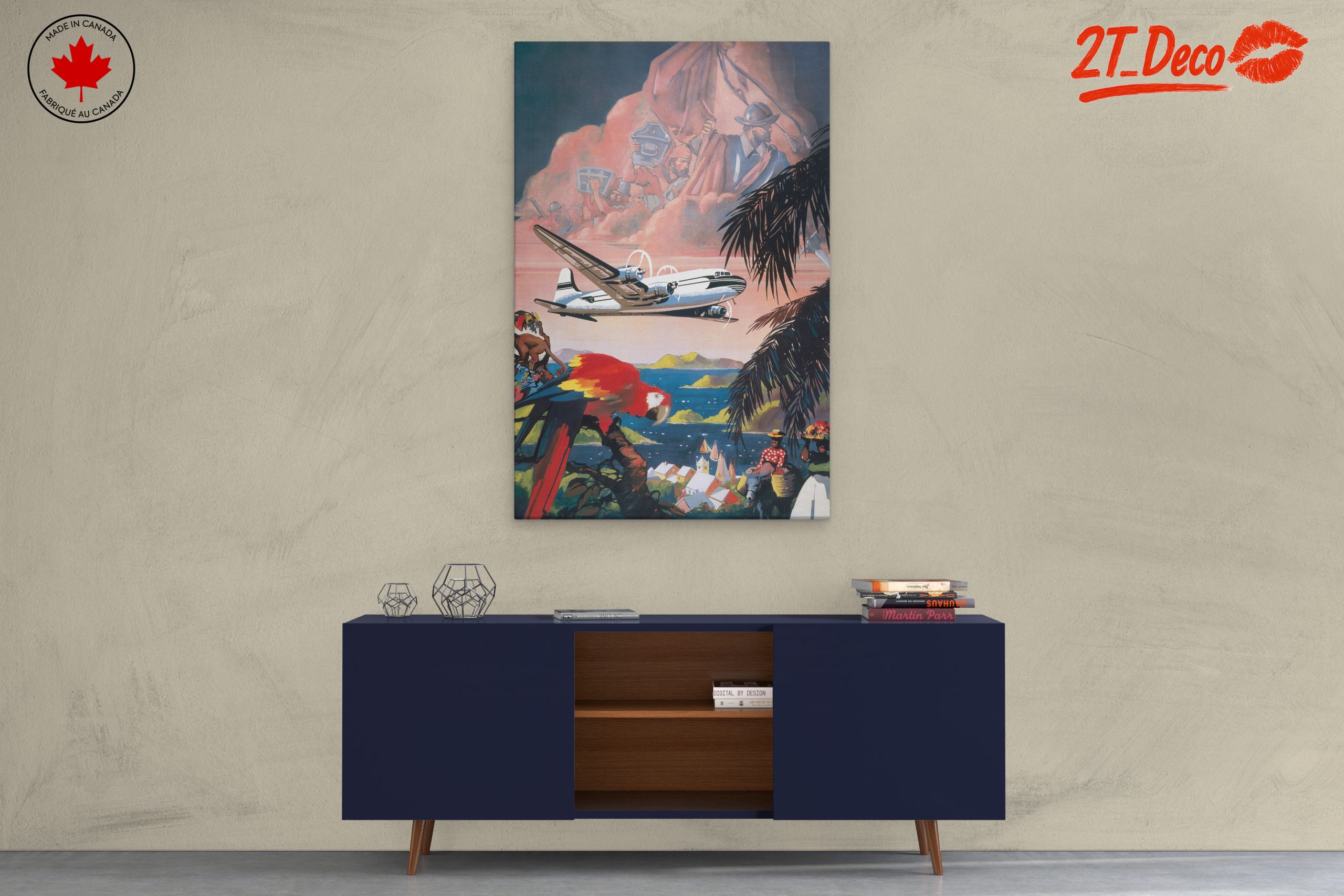 Vintage Travel Adventure Art - Image 3