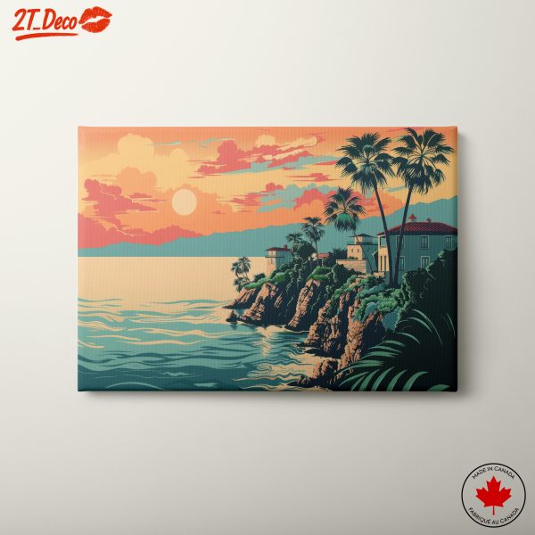 Coastal Sunset Adventure Landscape Art