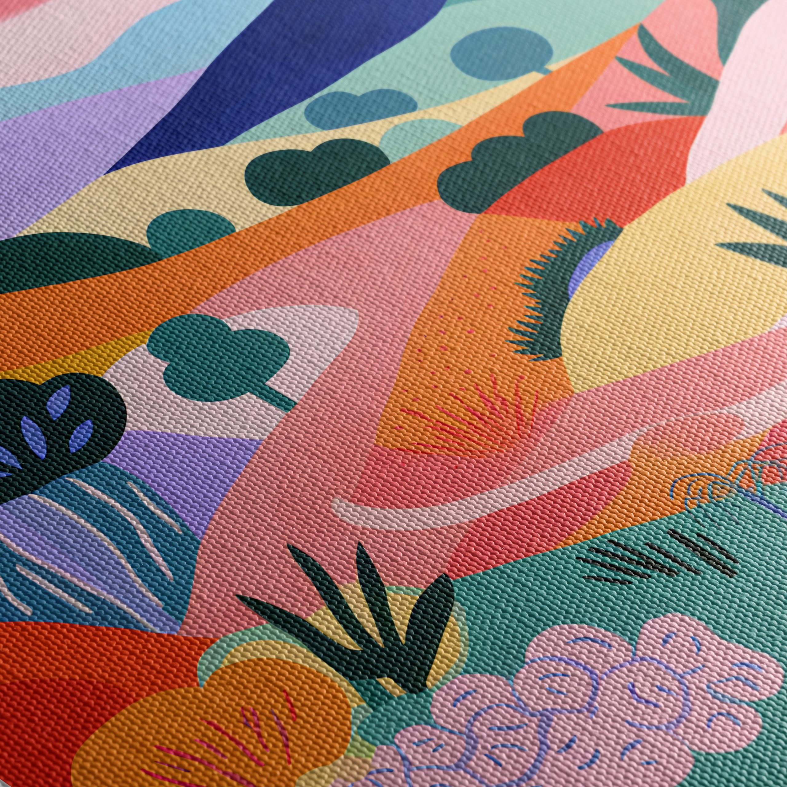 Vibrant Playful Abstract Landscape Art - Image 5