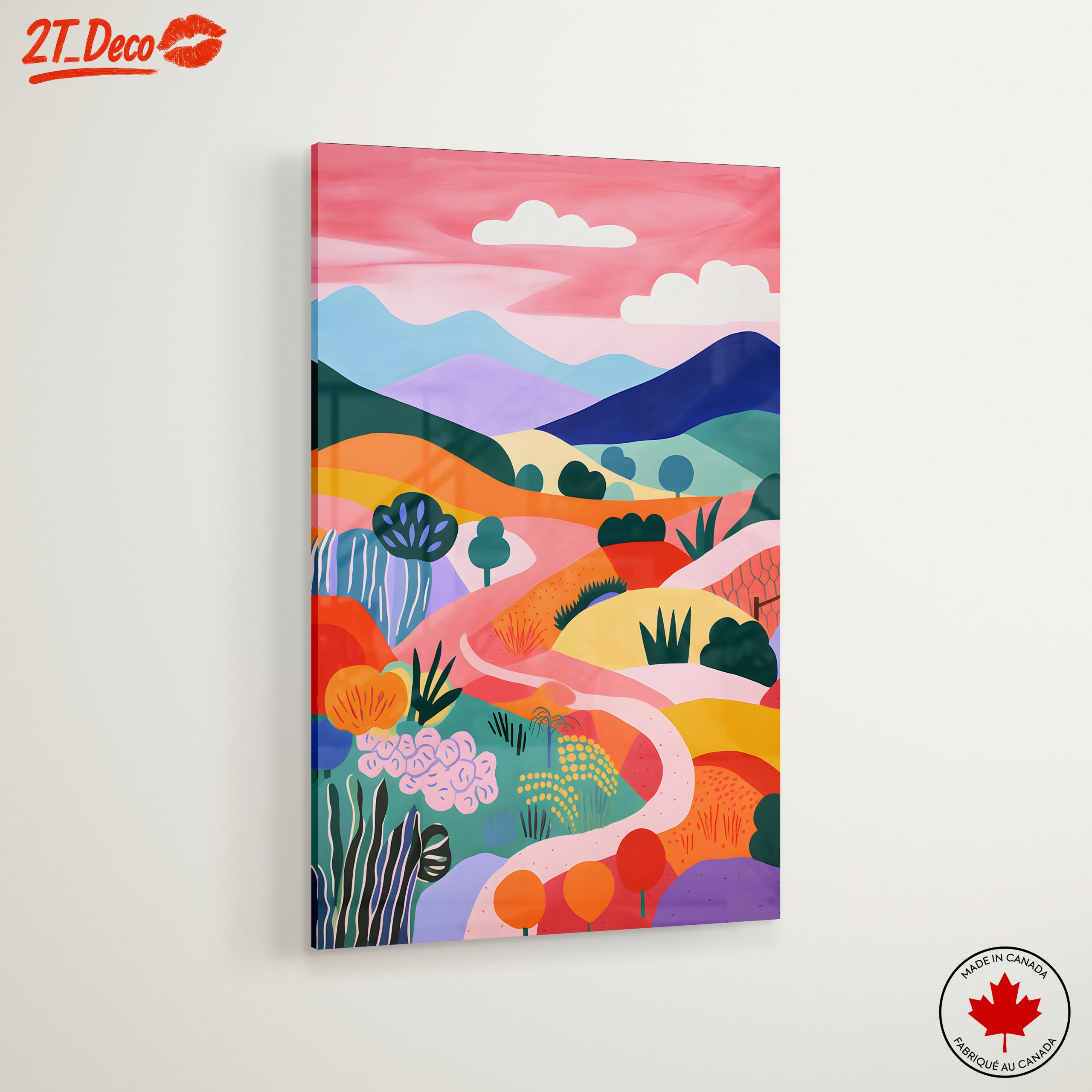 Vibrant Playful Abstract Landscape Art - Image 6