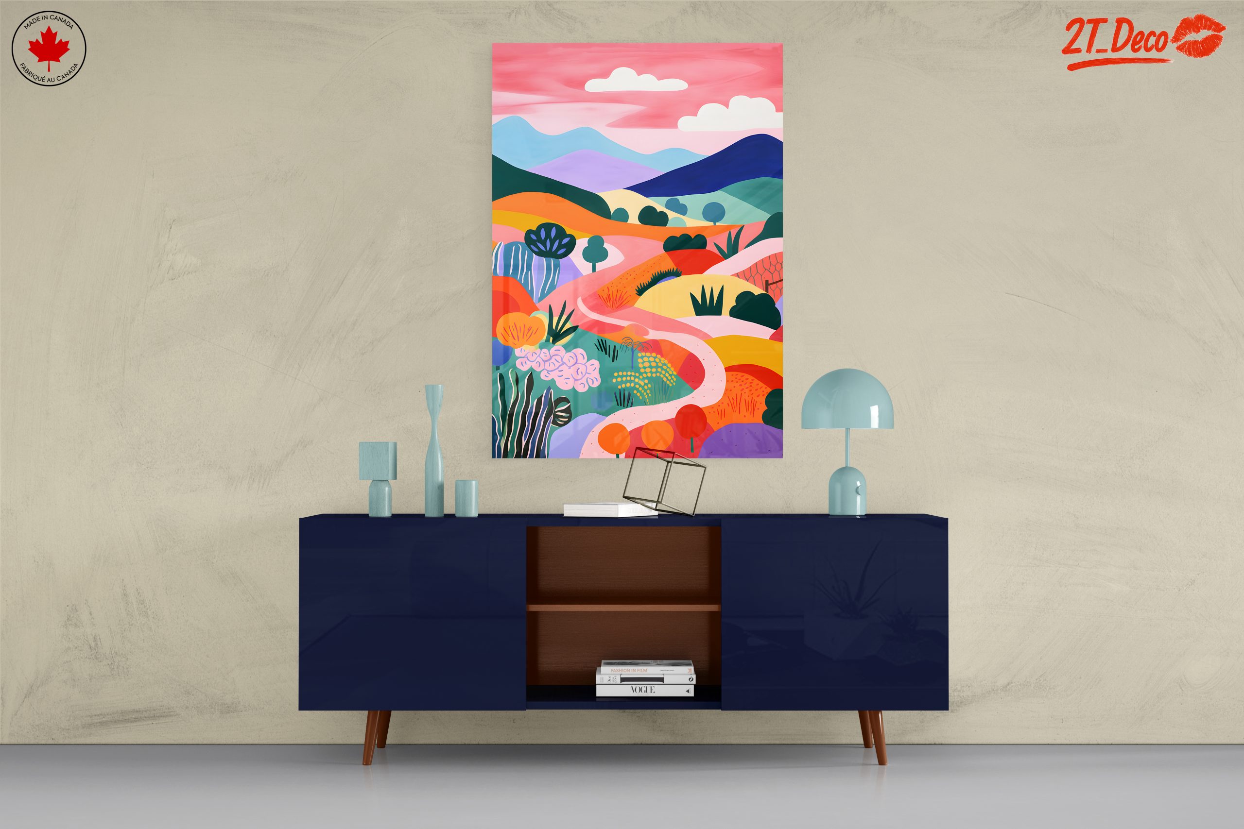 Vibrant Playful Abstract Landscape Art - Image 8