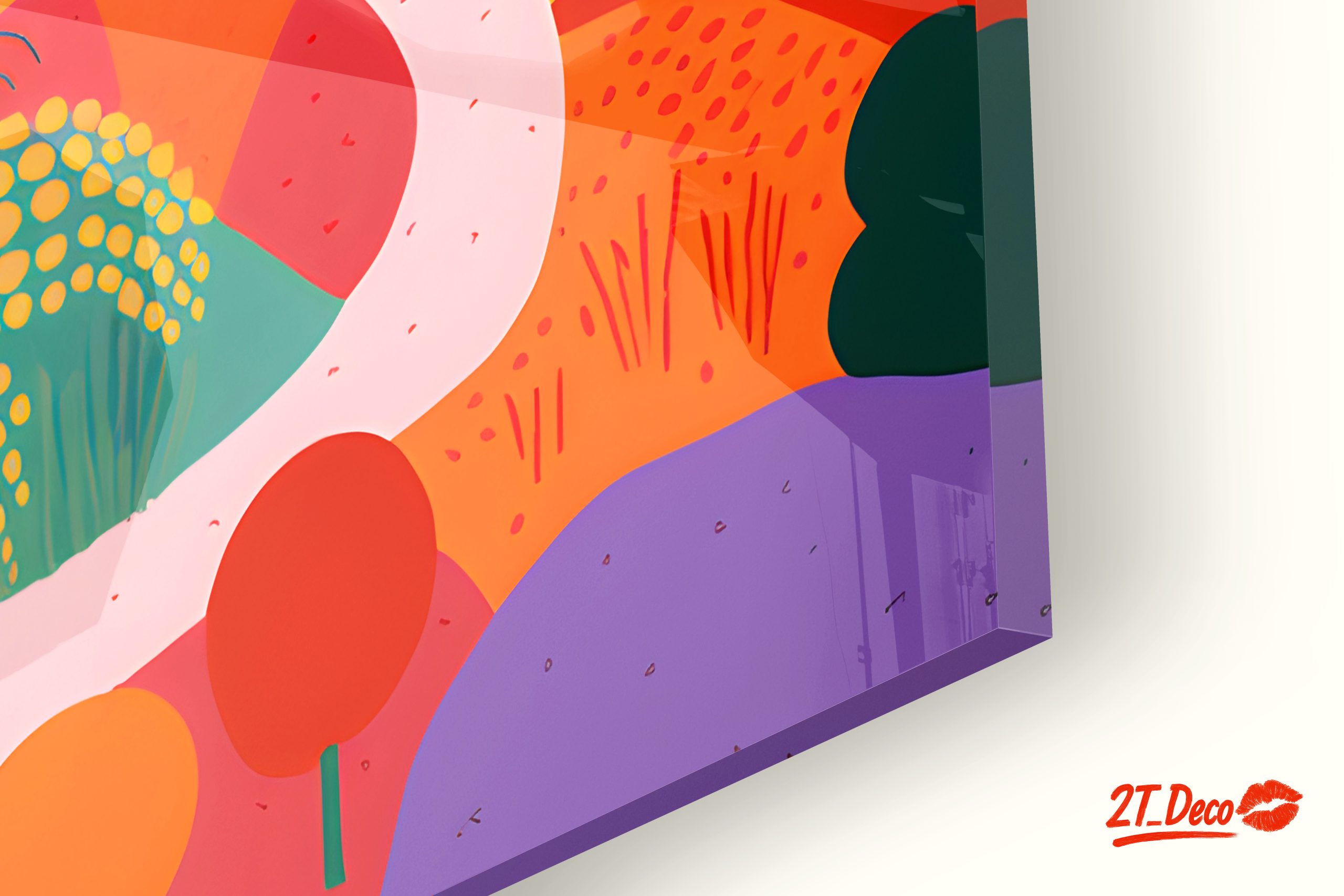 Vibrant Playful Abstract Landscape Art - Image 9