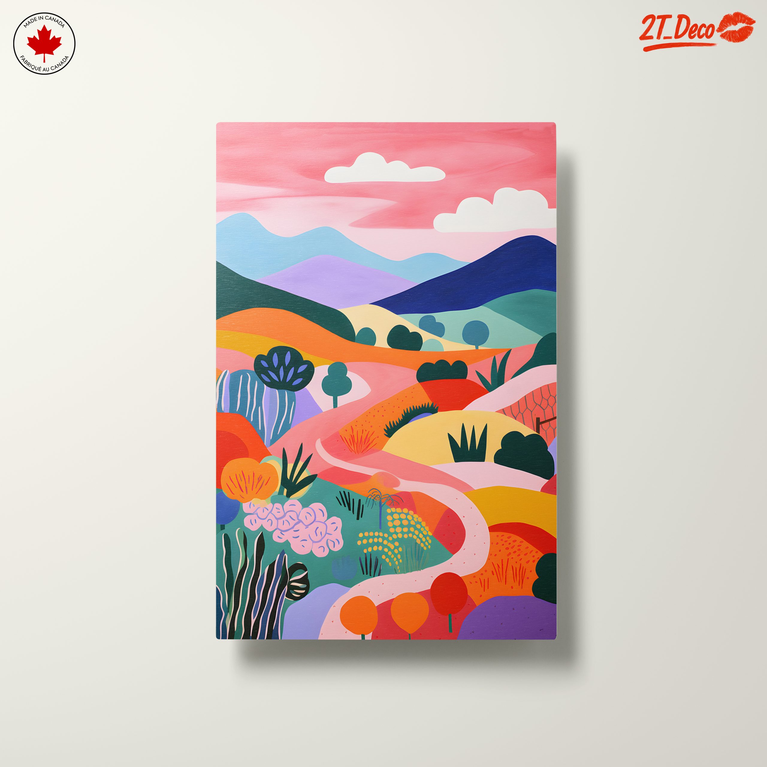 Vibrant Playful Abstract Landscape Art - Image 10