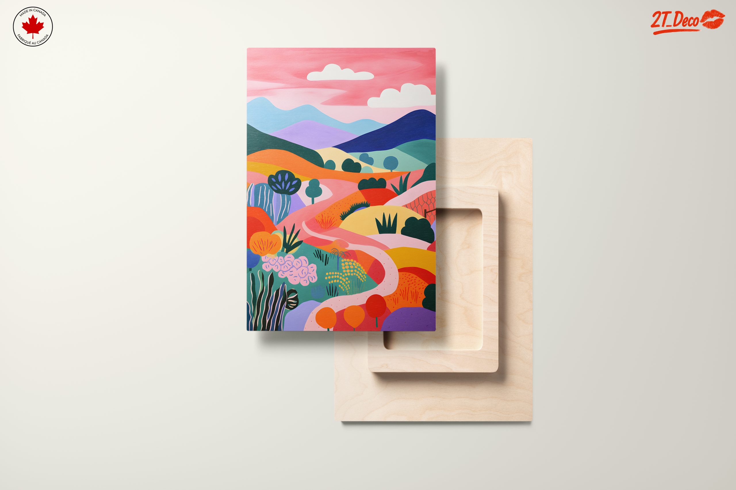 Vibrant Playful Abstract Landscape Art - Image 11