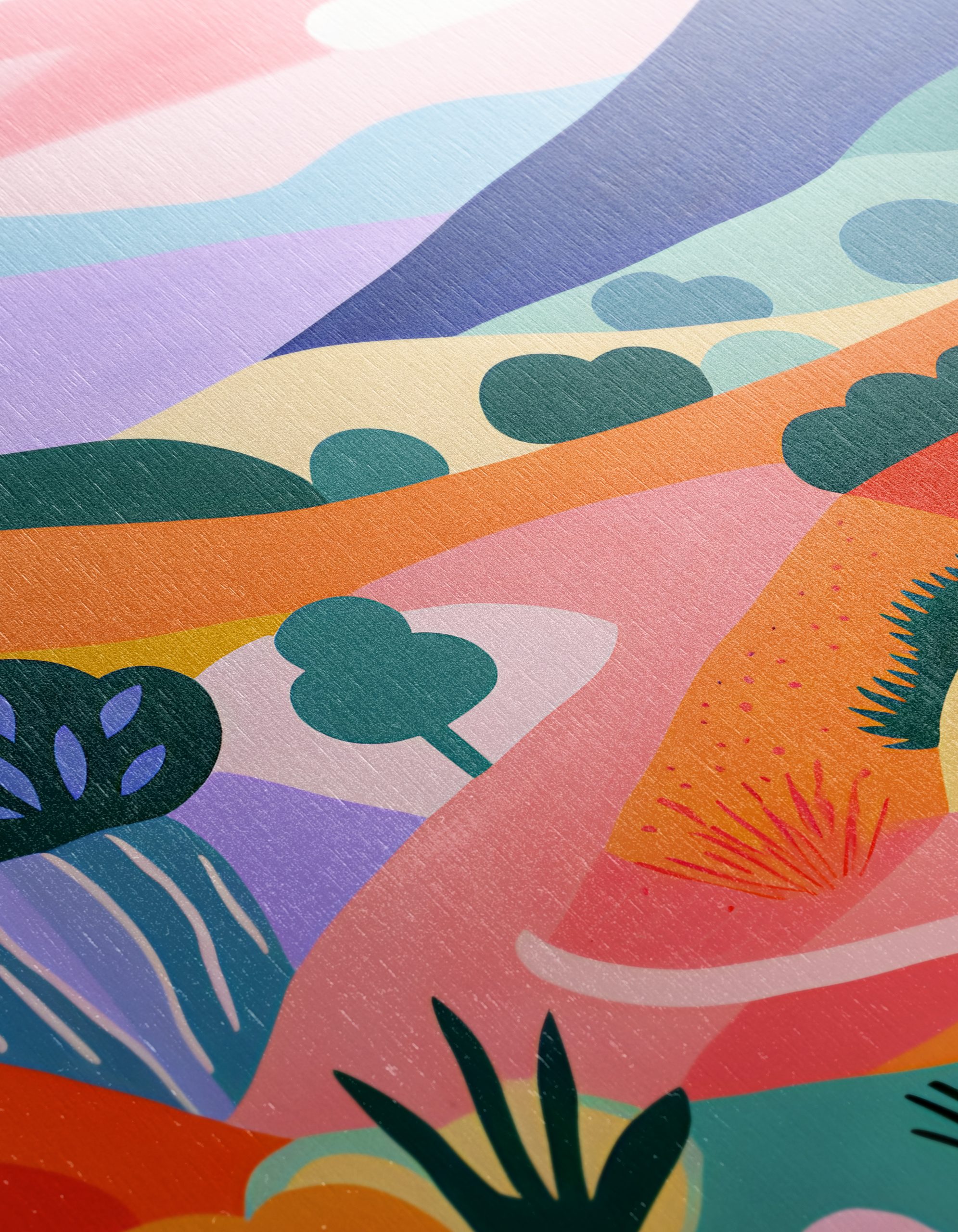 Vibrant Playful Abstract Landscape Art - Image 12
