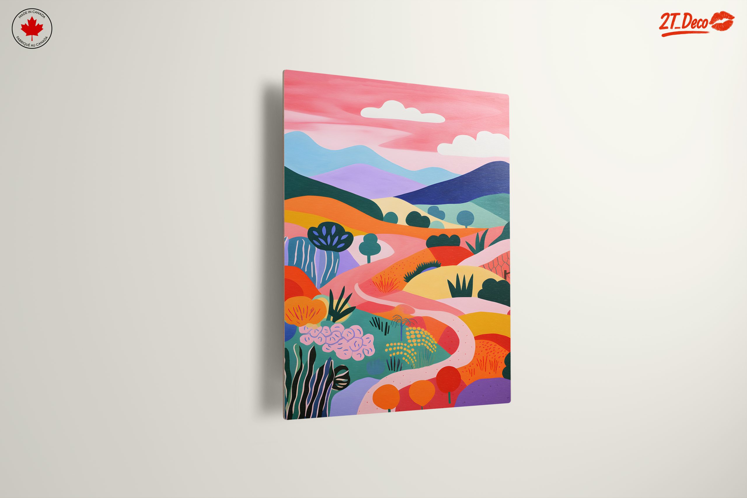 Vibrant Playful Abstract Landscape Art - Image 13