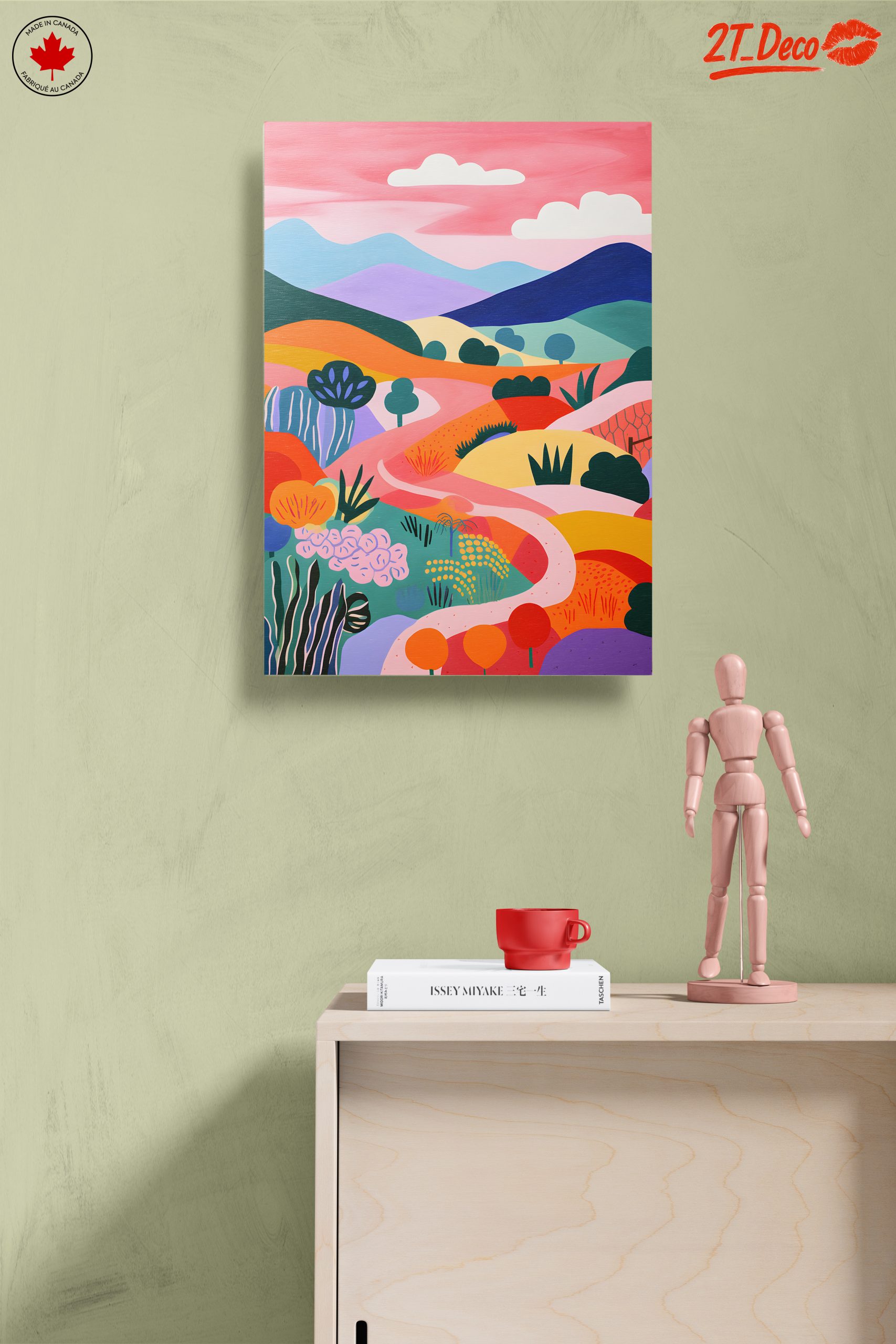 Vibrant Playful Abstract Landscape Art - Image 14