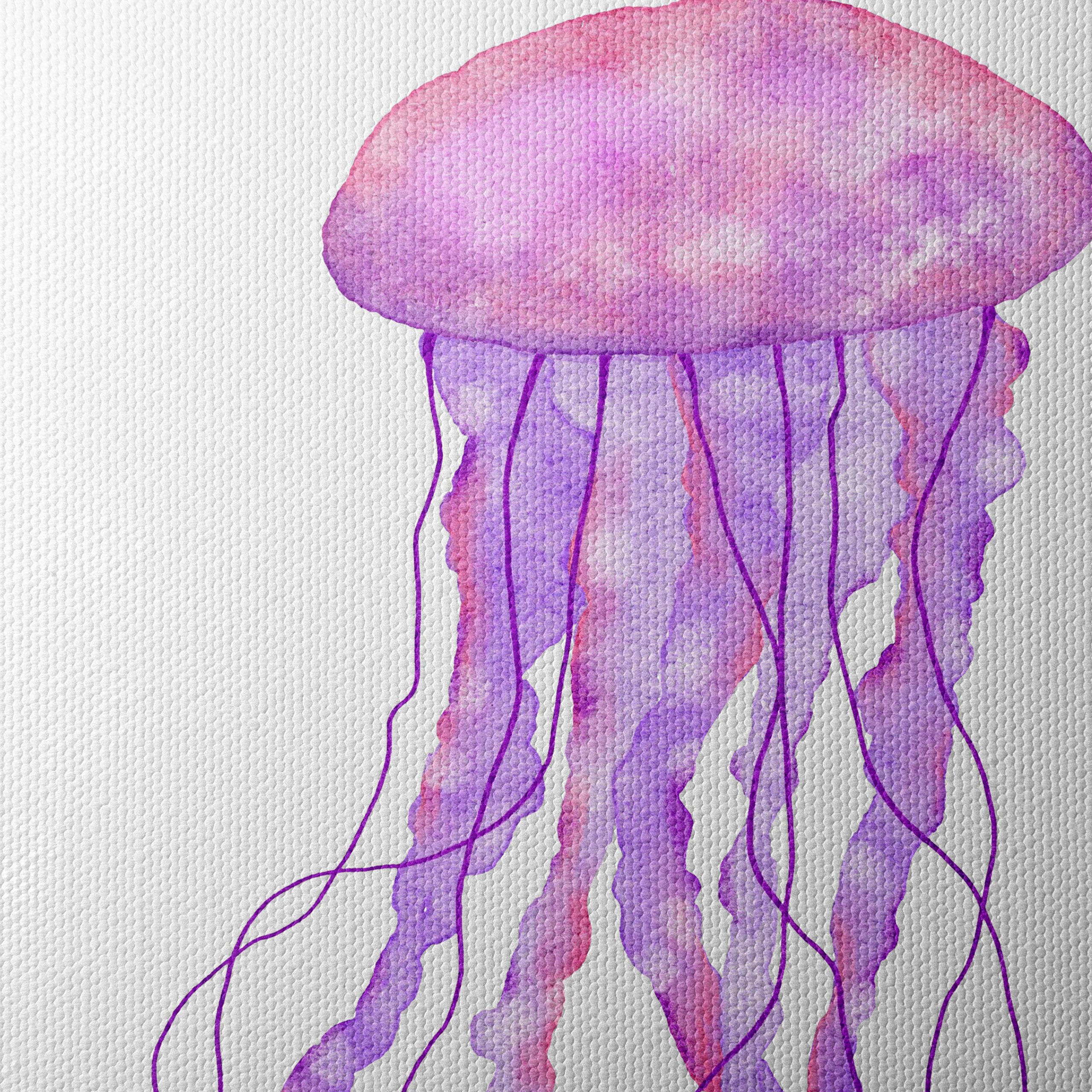 Watercolor Jellyfish Art Print - Image 4