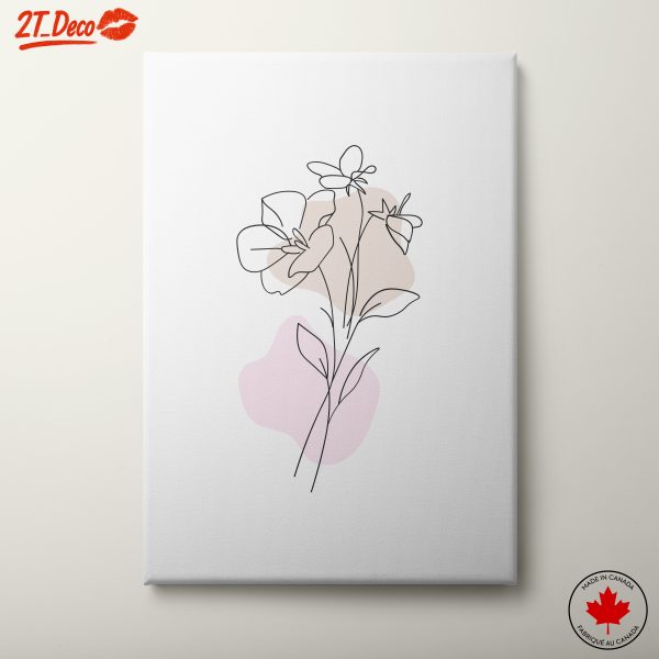 Delicate Minimalist Botanical Floral Artwork
