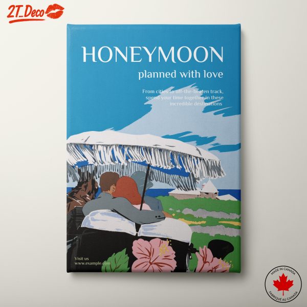 Romantic Honeymoon Destination Art