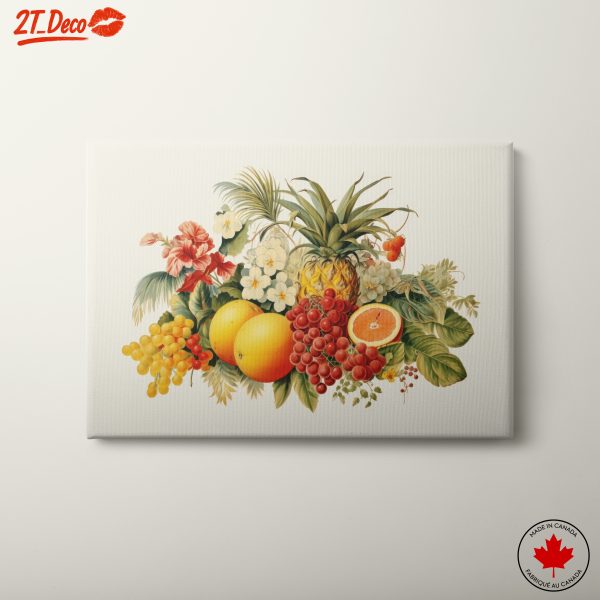 Vibrant Fruit and Floral Arrangement Art