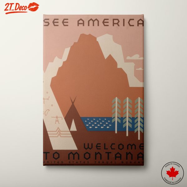 Stylized Montana Landscape Art
