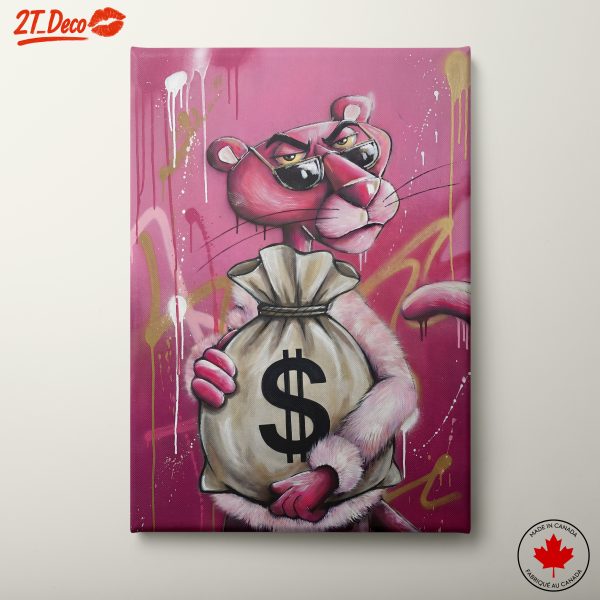 Stylized Pink Panther Character Artwork