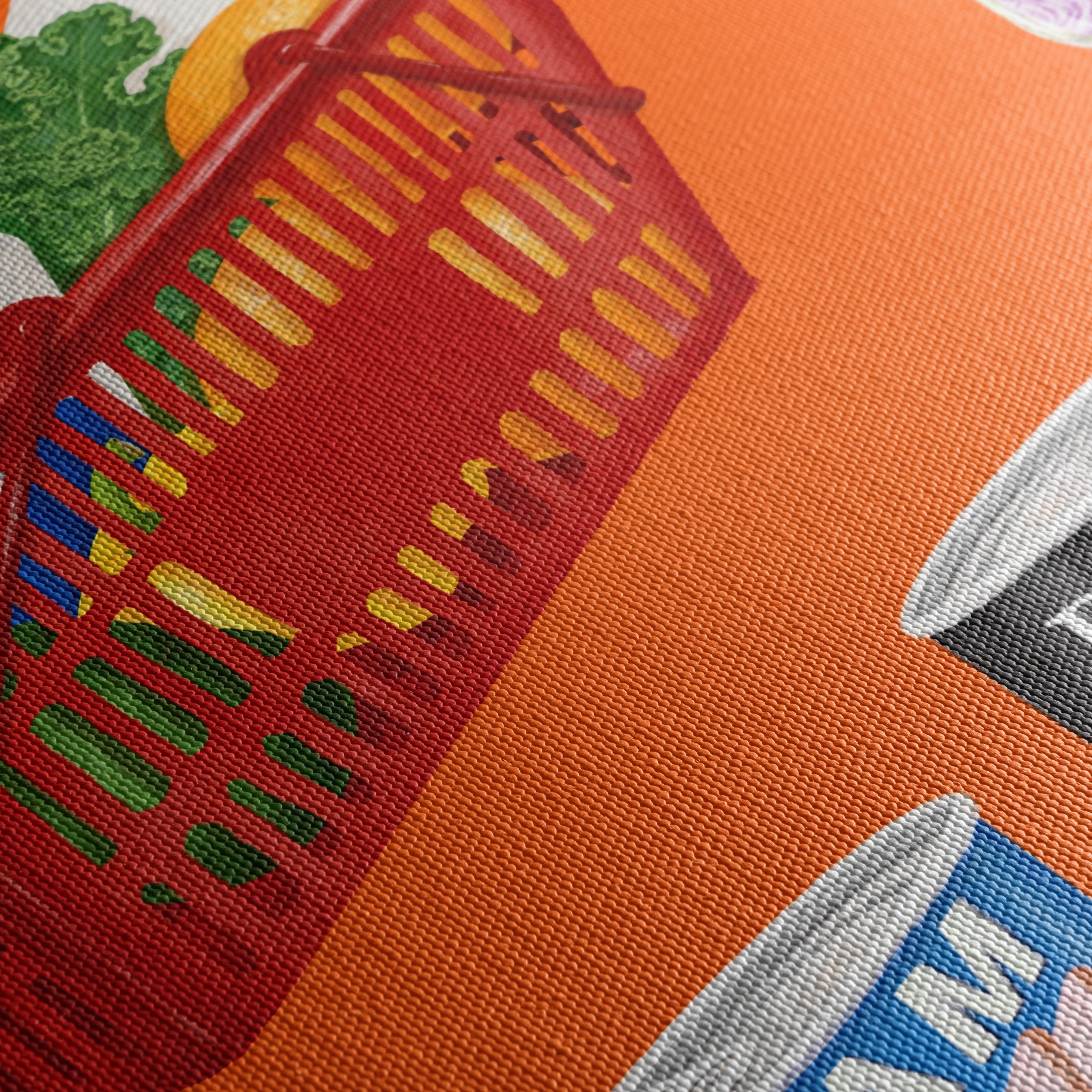 Vibrant Abstract Food Basket Artwork - Image 5