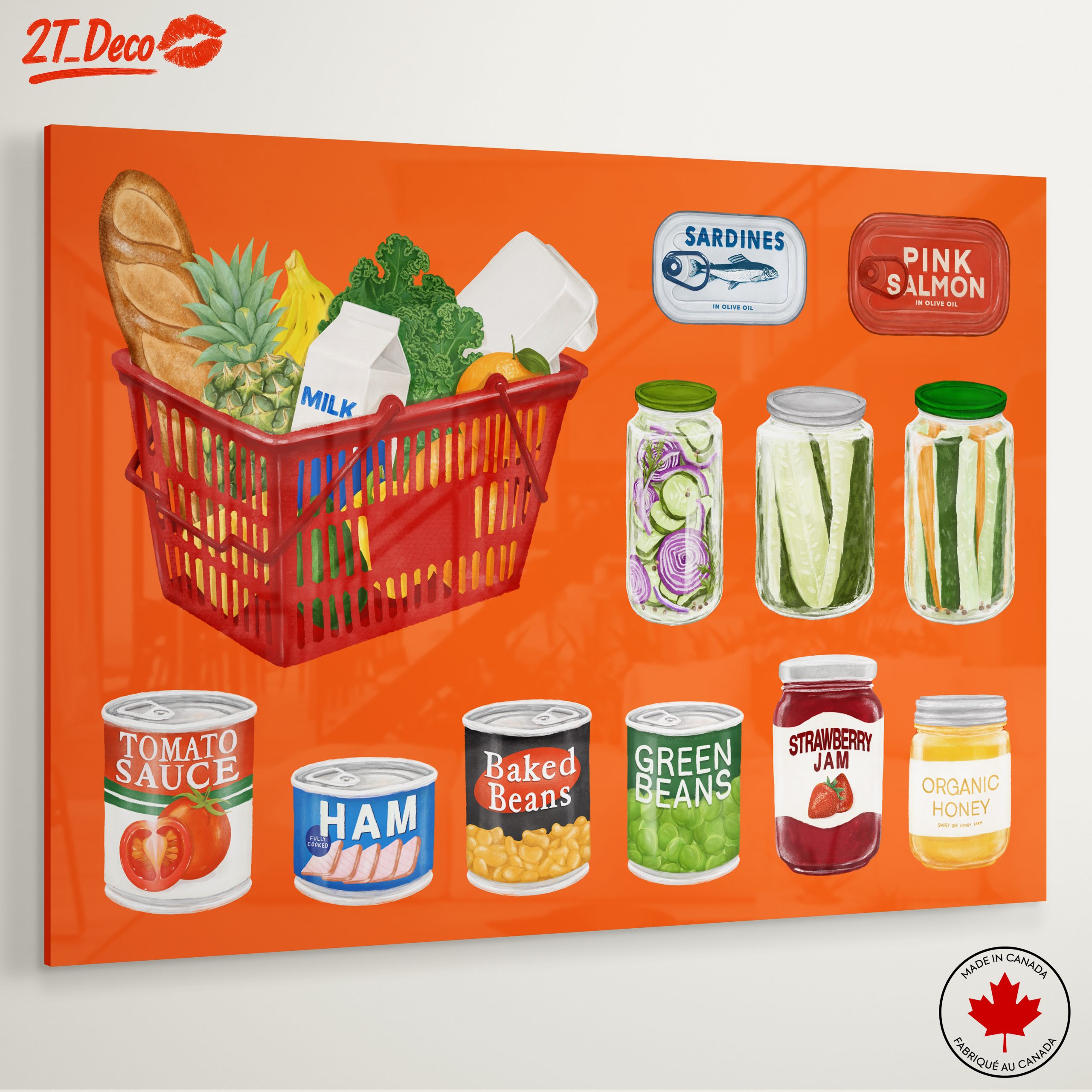 Vibrant Abstract Food Basket Artwork - Image 6