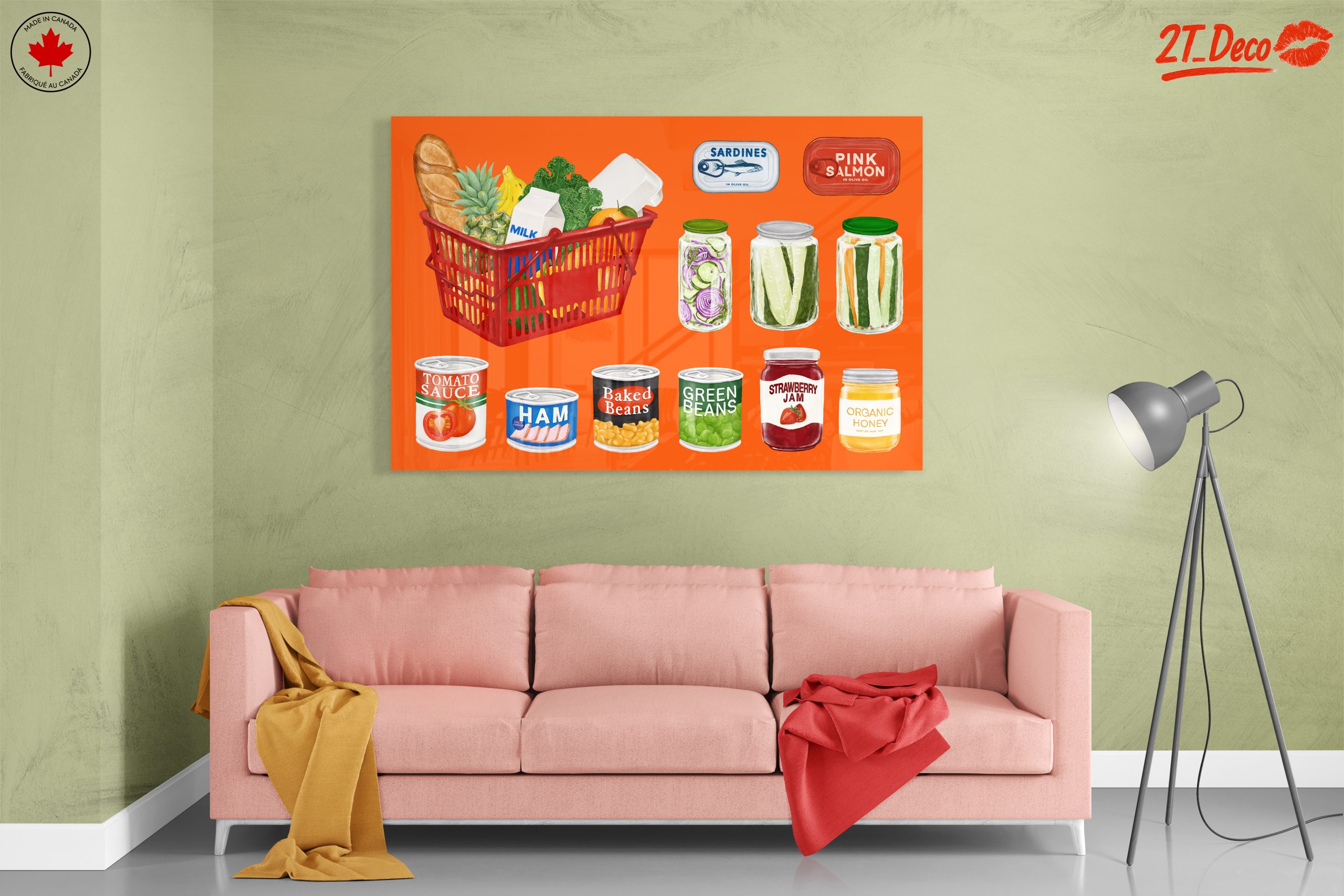 Vibrant Abstract Food Basket Artwork - Image 7