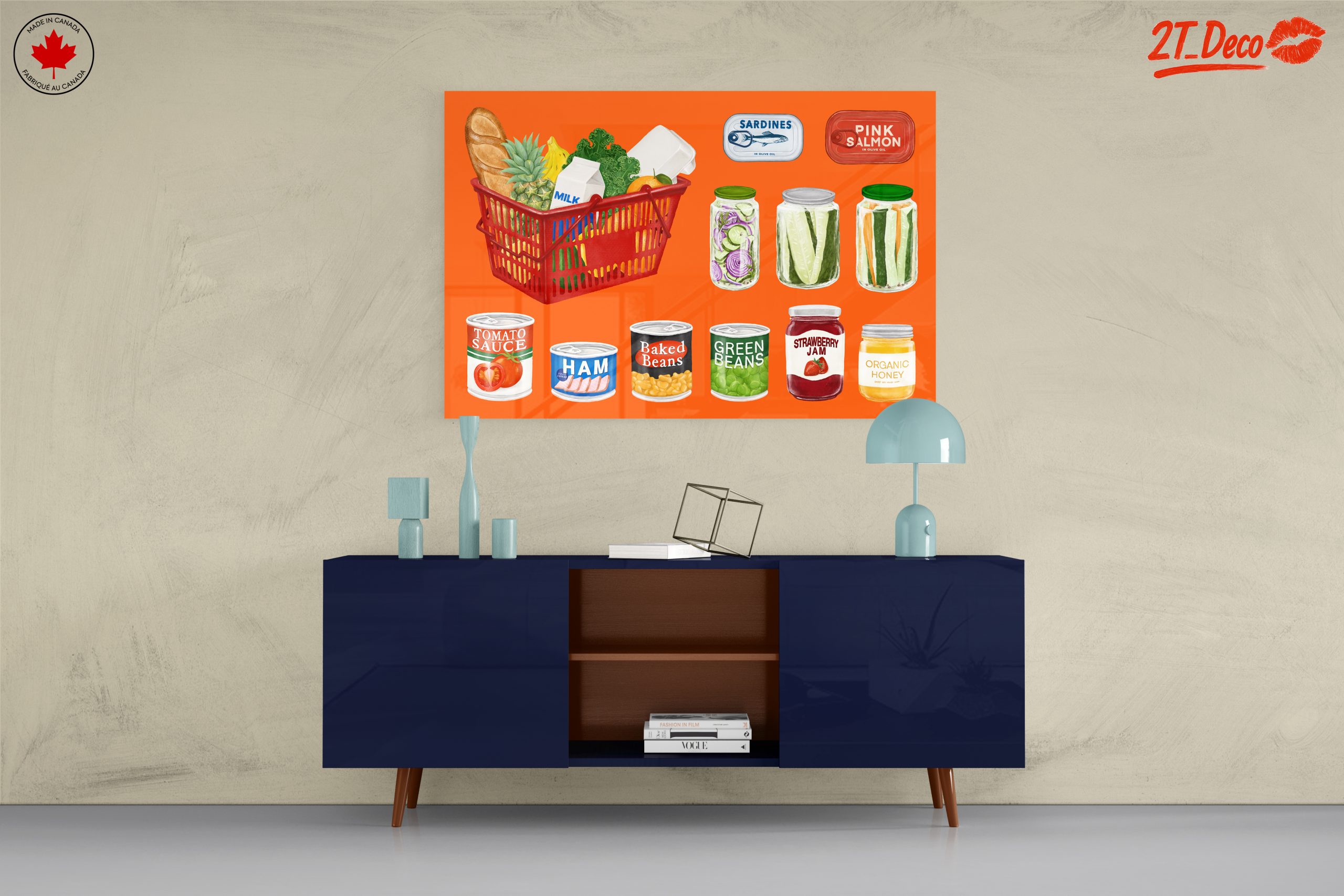 Vibrant Abstract Food Basket Artwork - Image 8