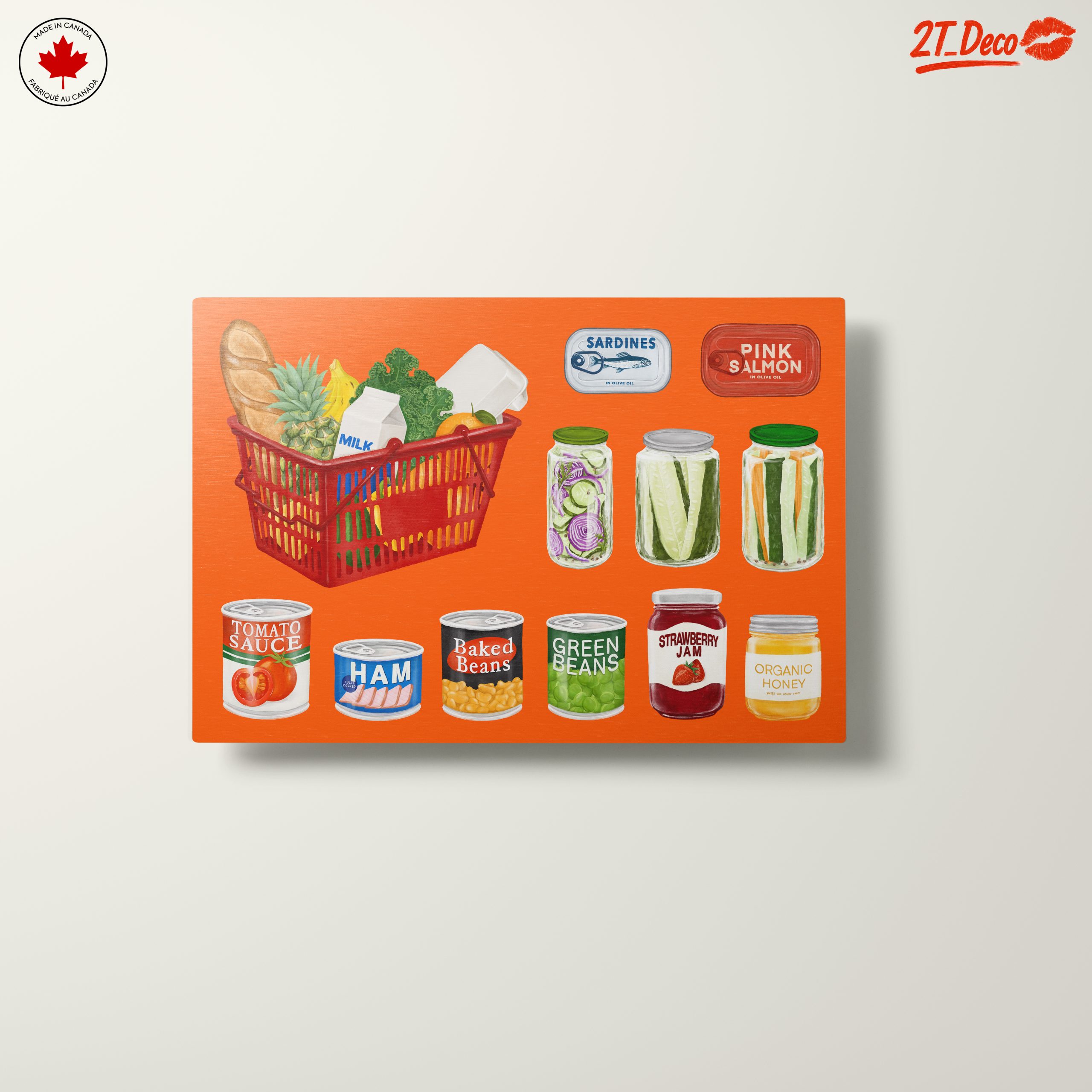 Vibrant Abstract Food Basket Artwork - Image 10