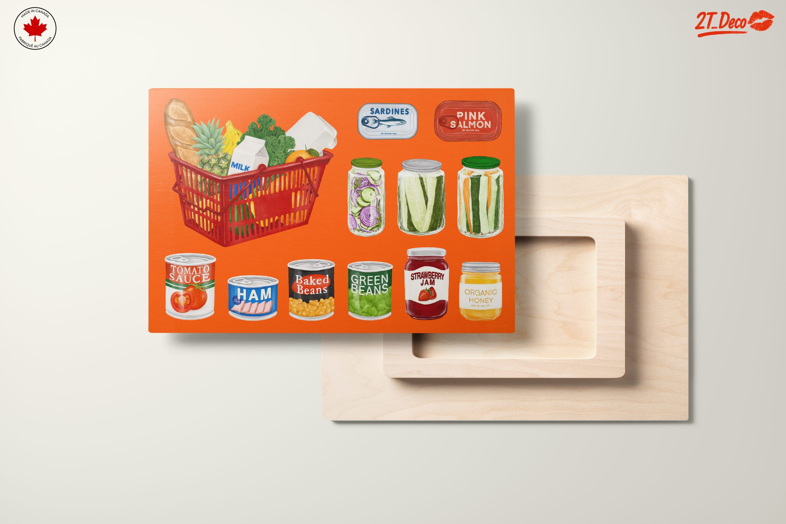 Vibrant Abstract Food Basket Artwork - Image 11