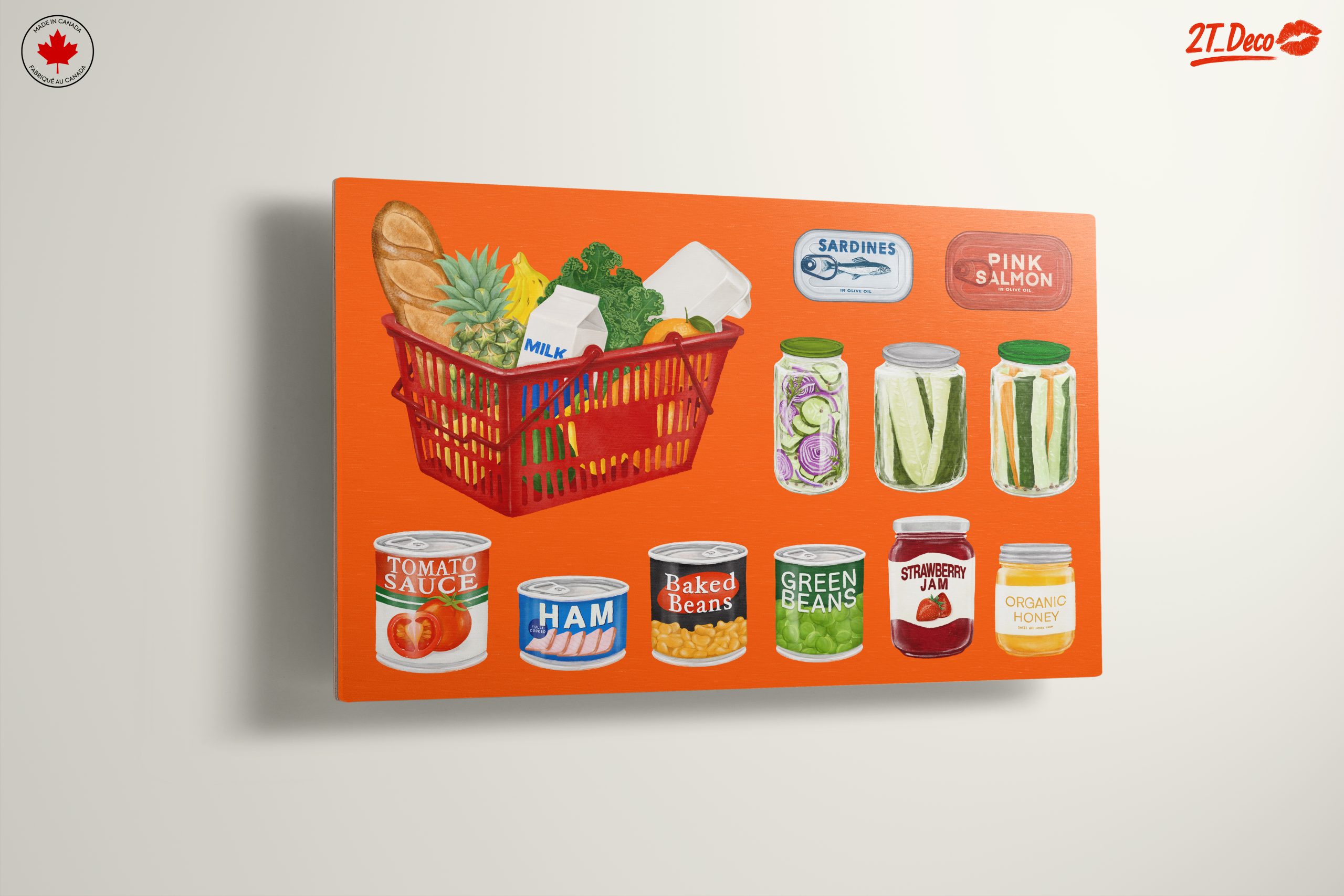 Vibrant Abstract Food Basket Artwork - Image 13