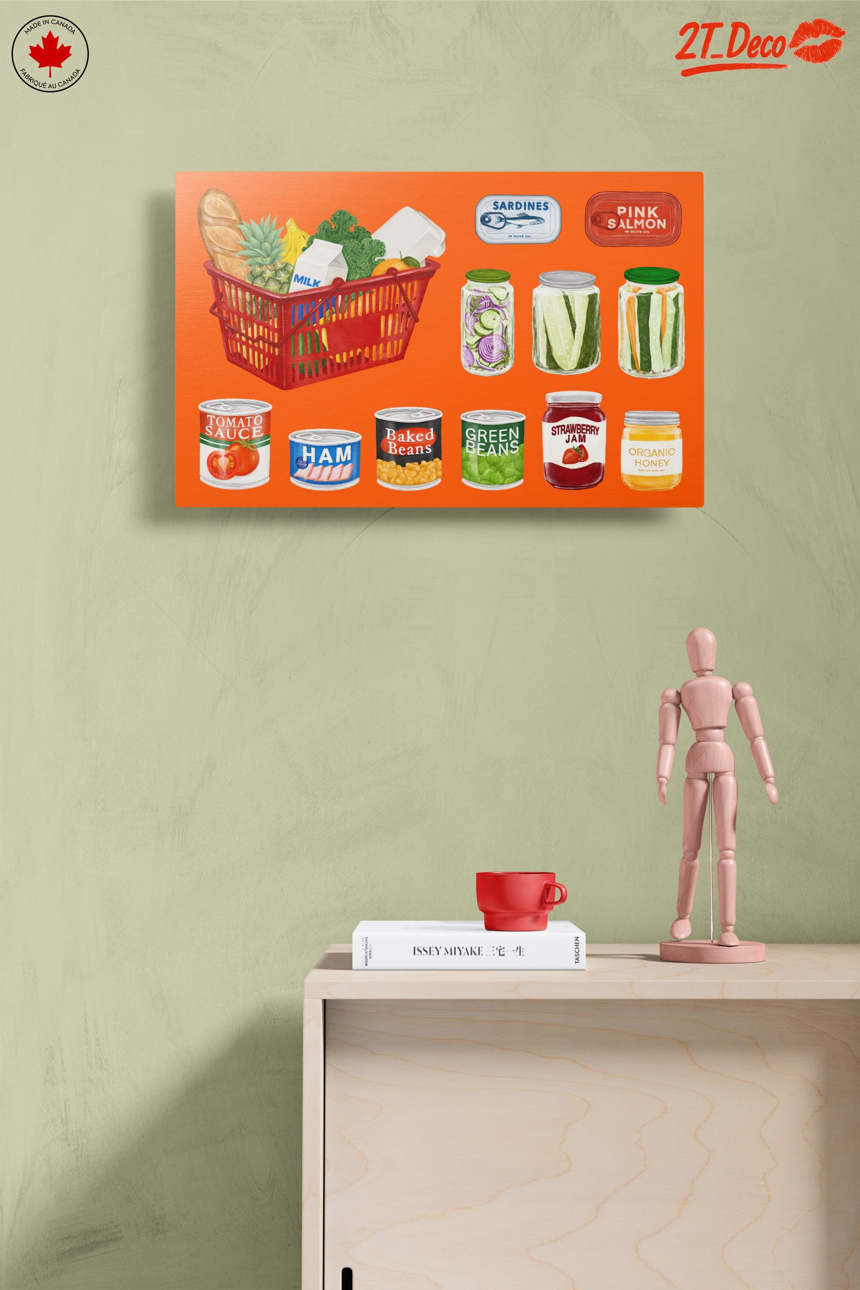 Vibrant Abstract Food Basket Artwork - Image 14