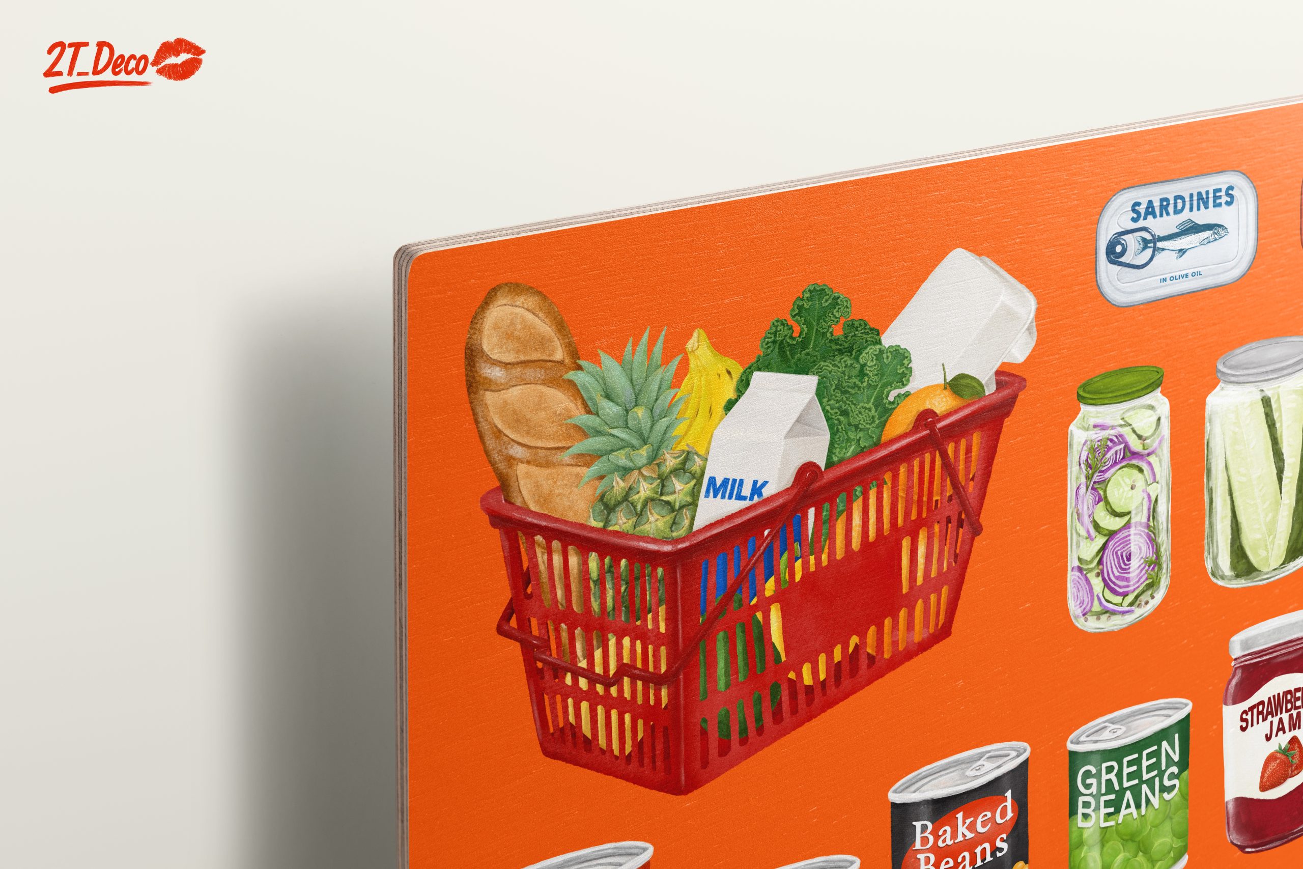 Vibrant Abstract Food Basket Artwork - Image 15