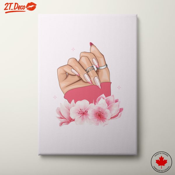Stylized Hand With Floral Accents