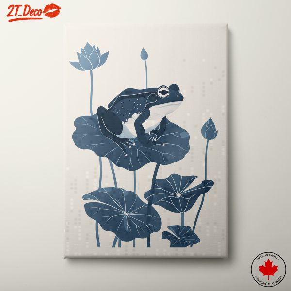 Stylized Frog on Lily Pad