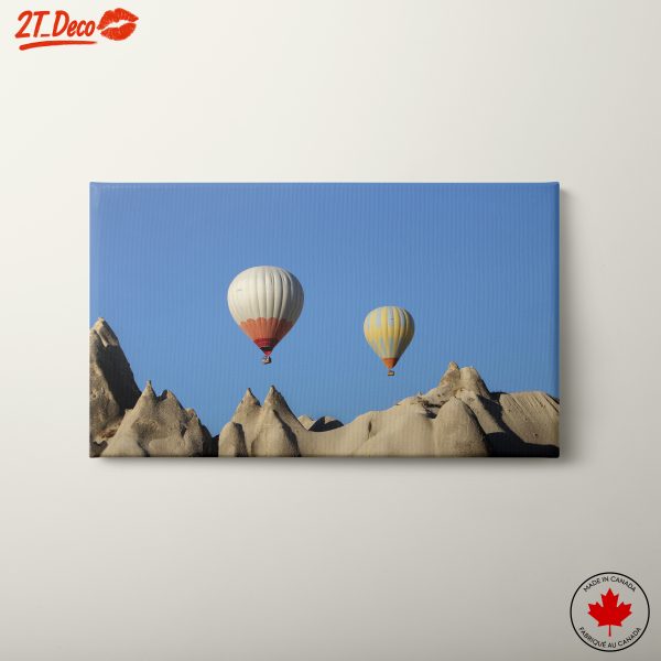 Hot Air Balloons Over Unique Landscapes