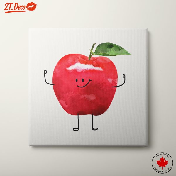 Playful Cartoon Apple Character Art