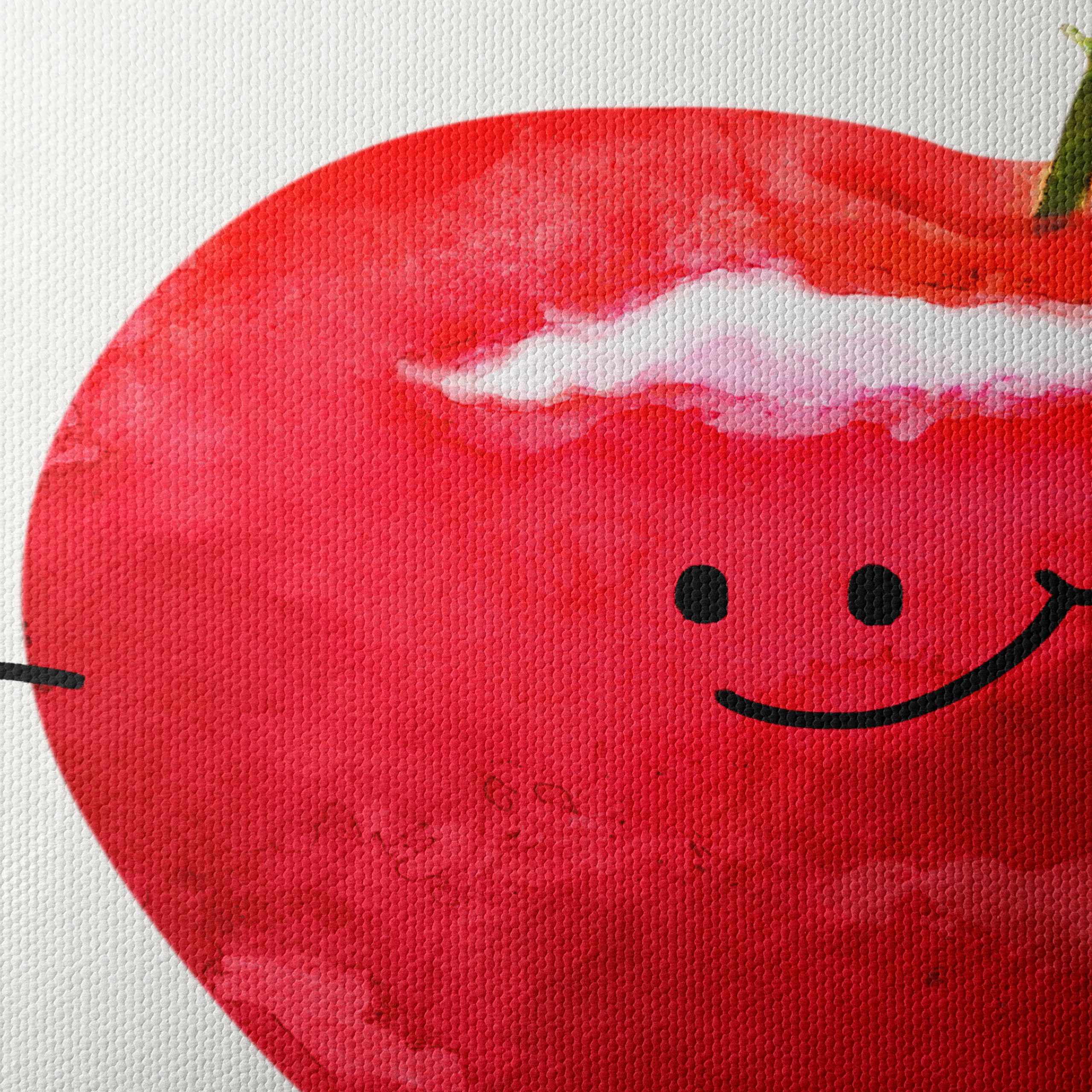 Playful Cartoon Apple Character Art - Image 4