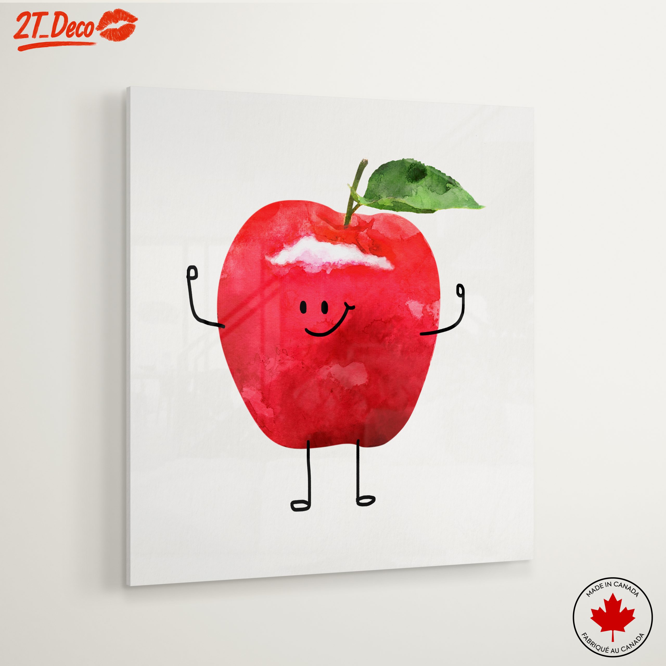 Playful Cartoon Apple Character Art - Image 6