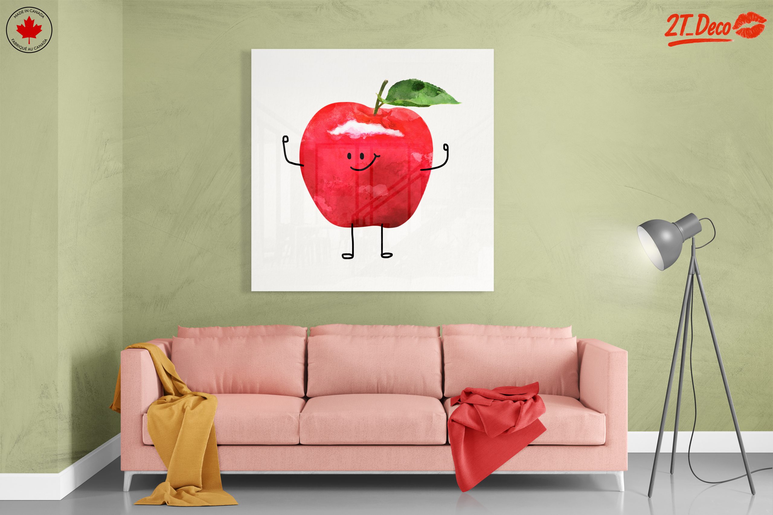 Playful Cartoon Apple Character Art - Image 7
