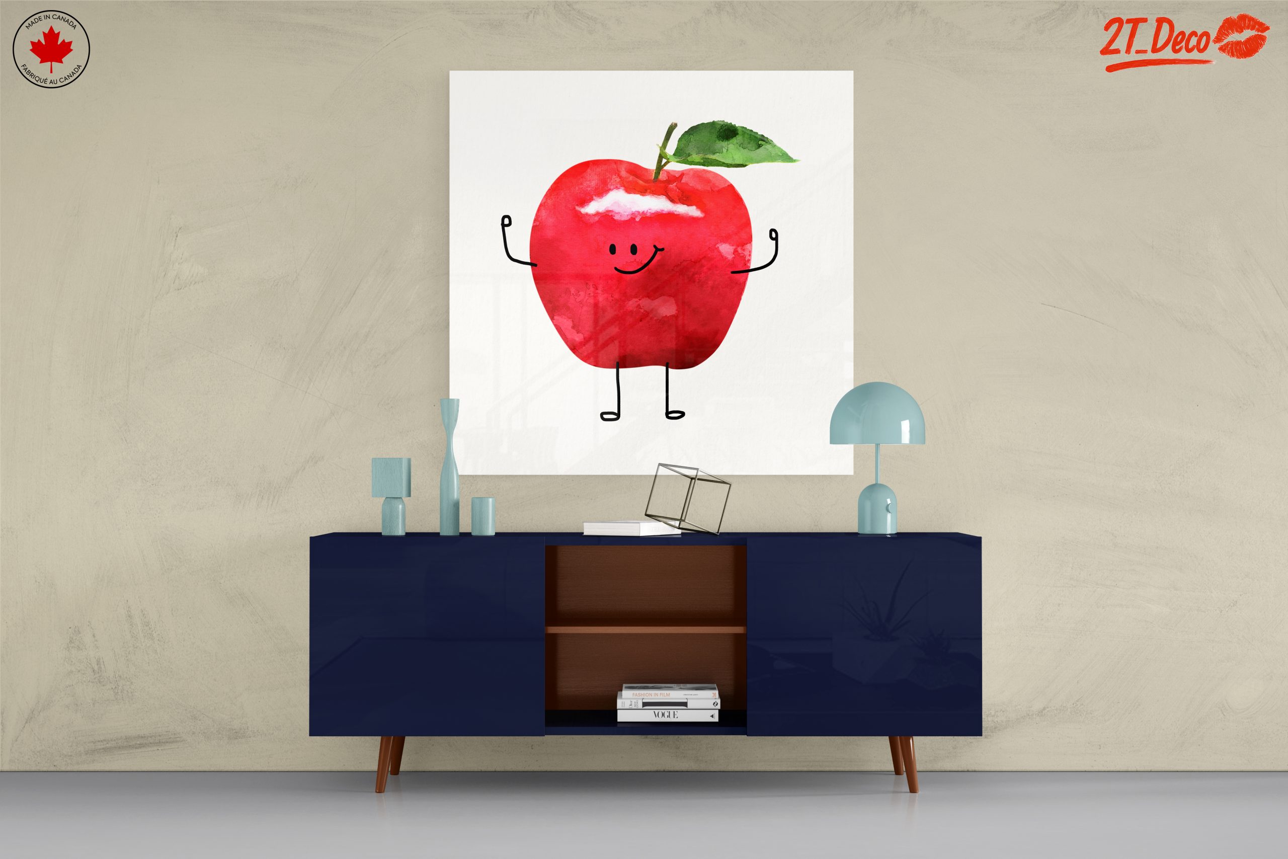 Playful Cartoon Apple Character Art - Image 8