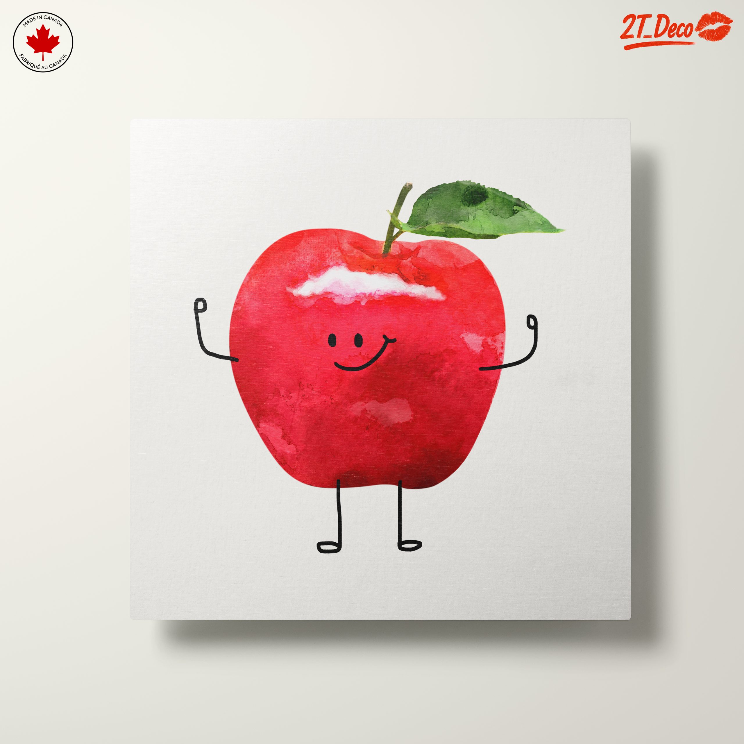 Playful Cartoon Apple Character Art - Image 10