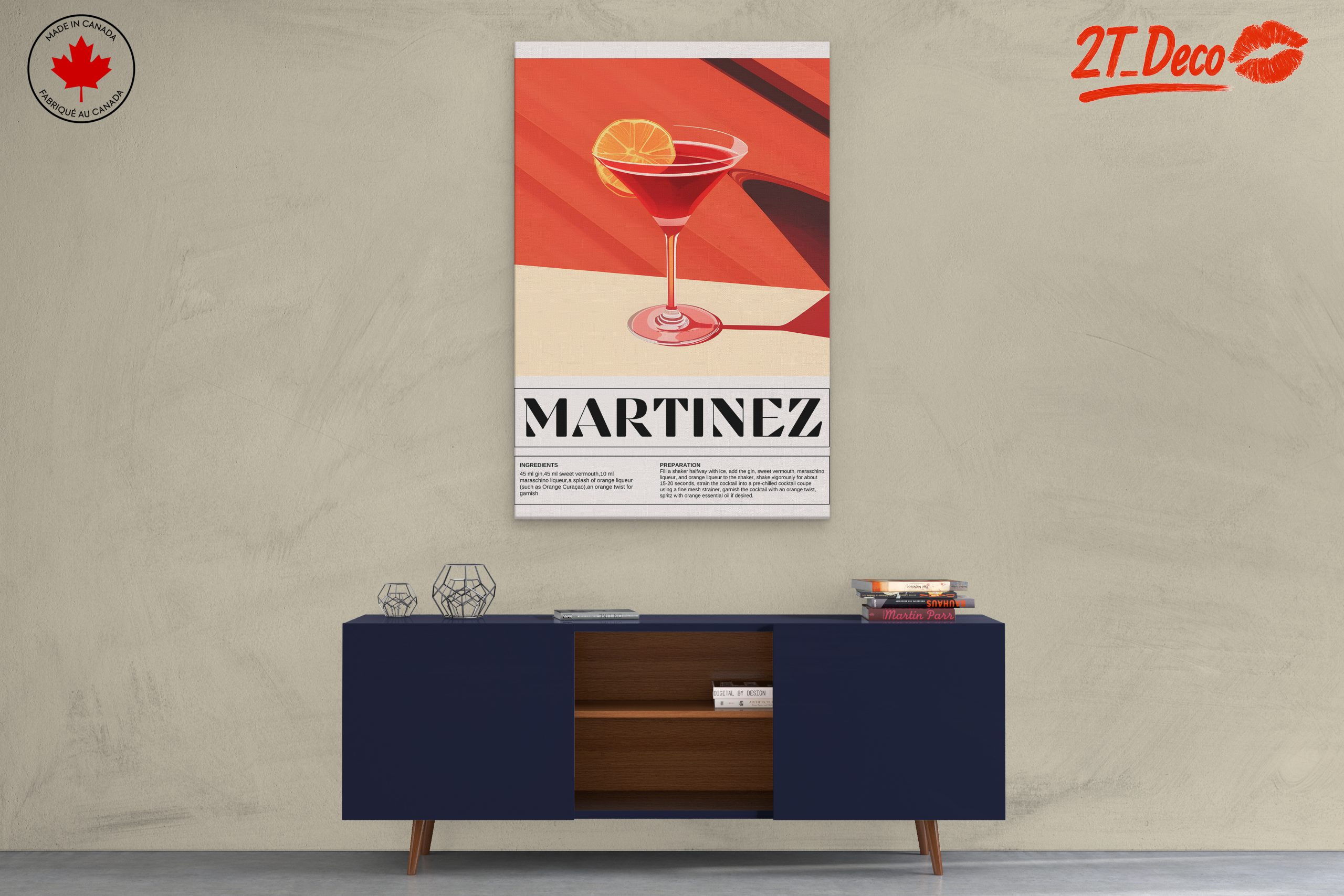 Martini Cocktail Recipe Art - Image 3