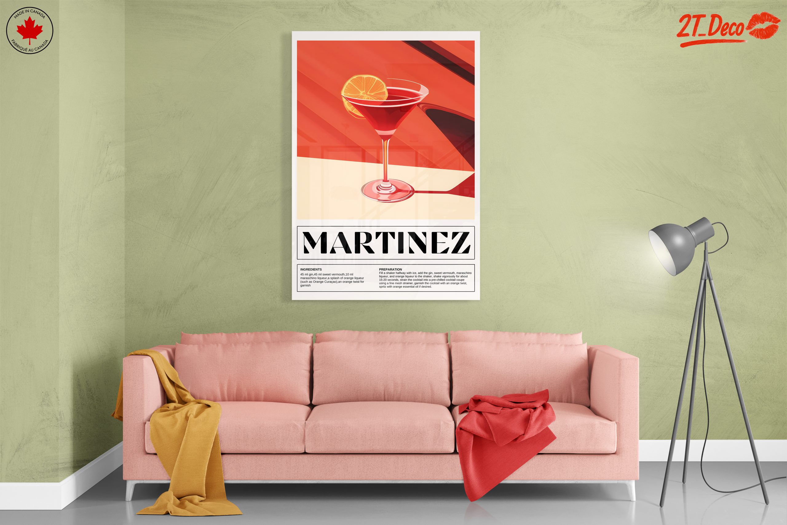 Martini Cocktail Recipe Art - Image 7