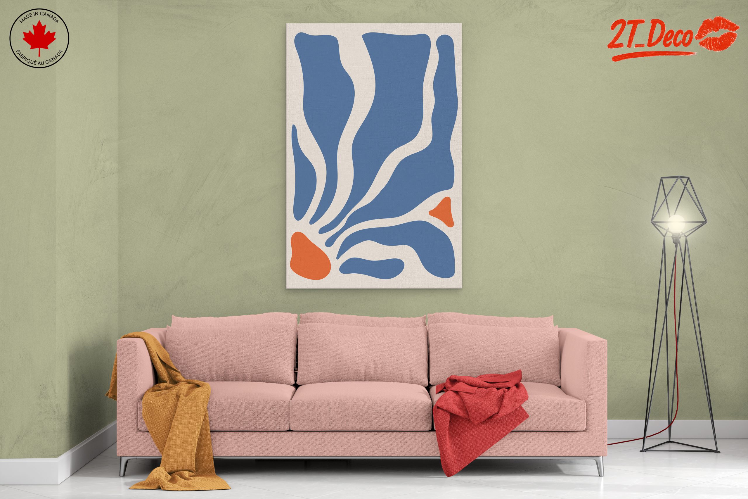 Abstract Organic Shapes Wall Art - Image 2
