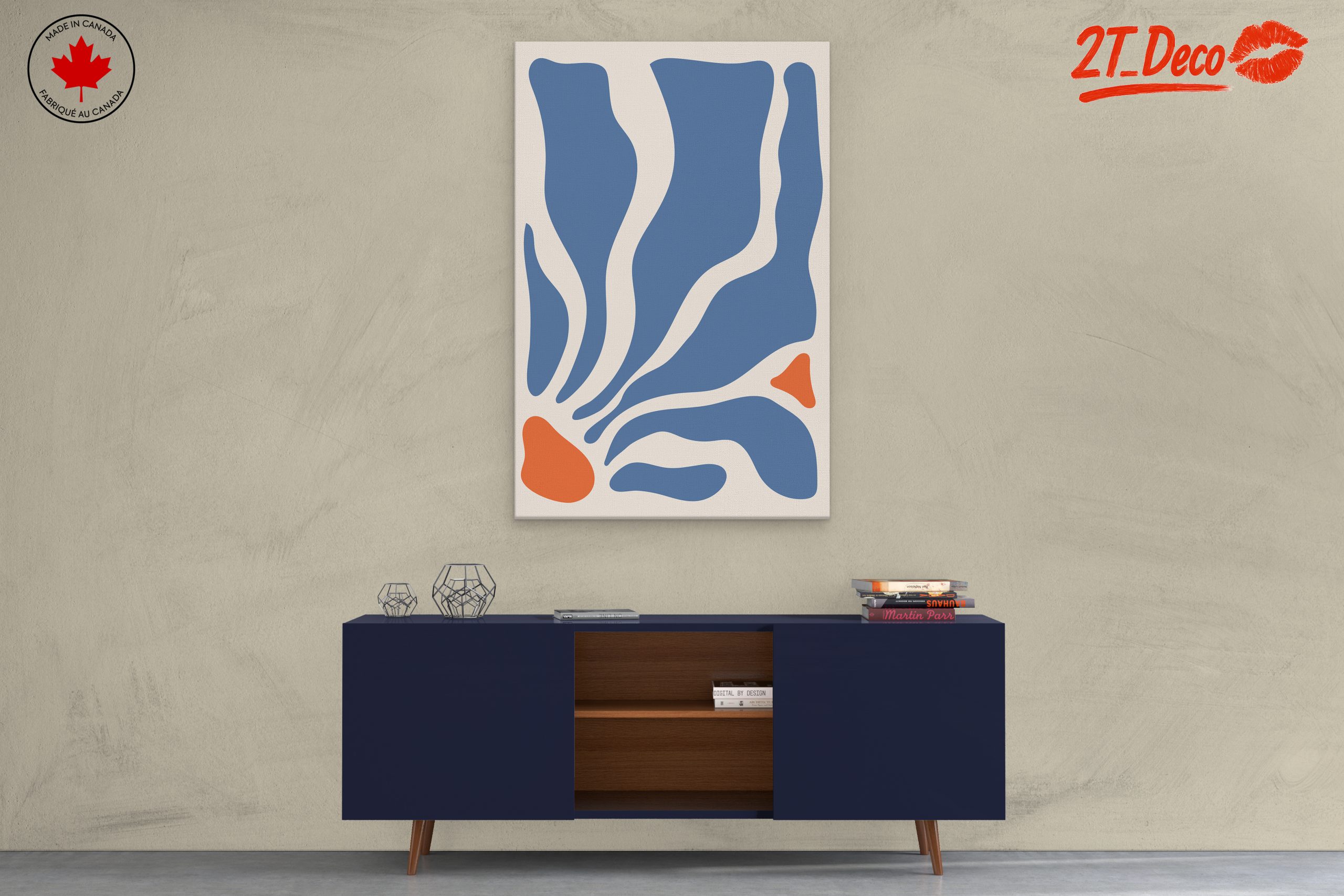 Abstract Organic Shapes Wall Art - Image 3