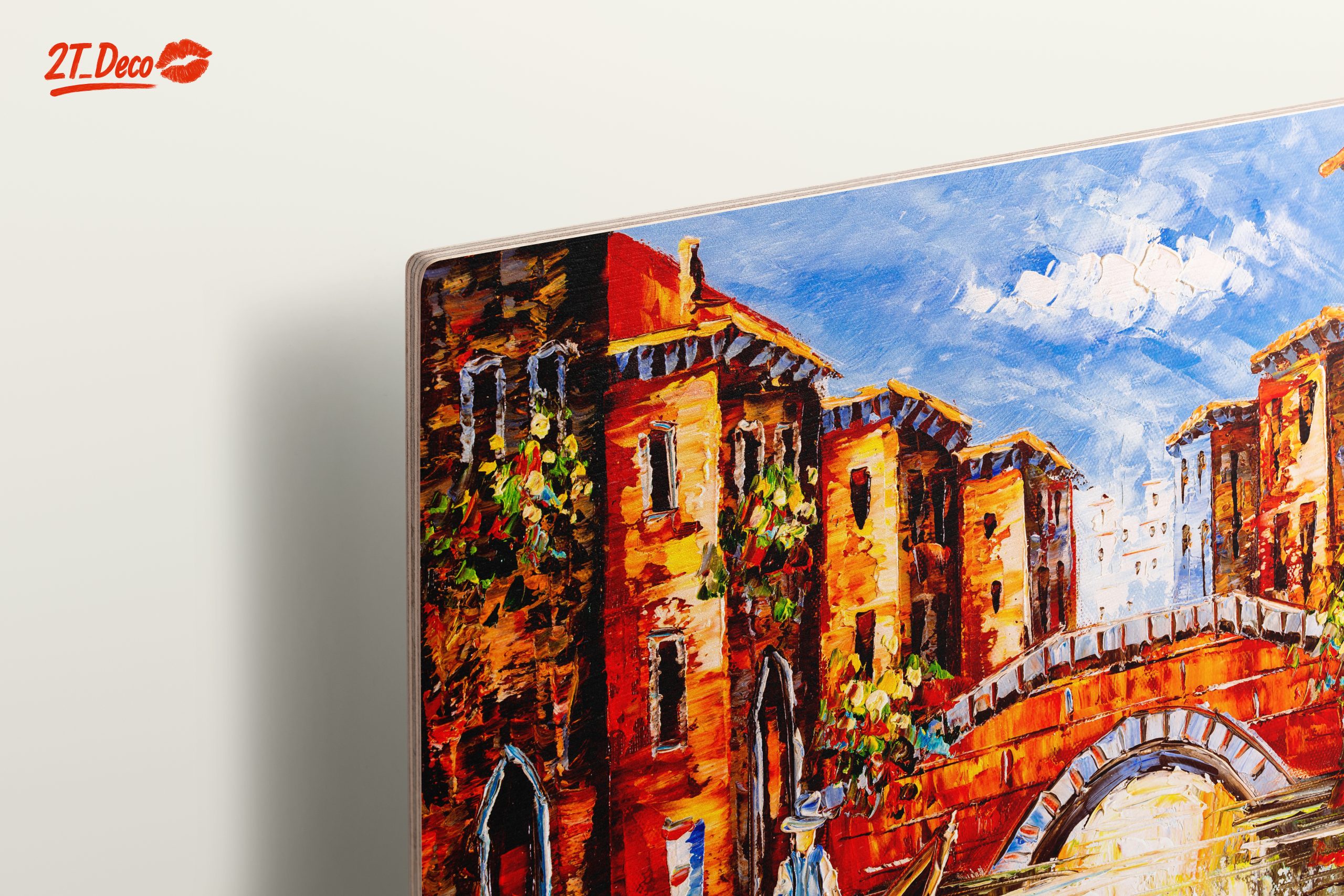 Vibrant Cityscape with Canal and Boat - Image 15
