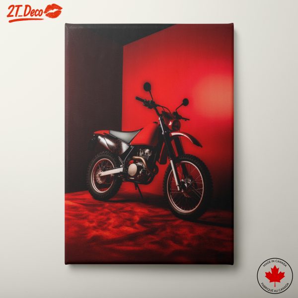 Stylish Red Motorcycle Artwork
