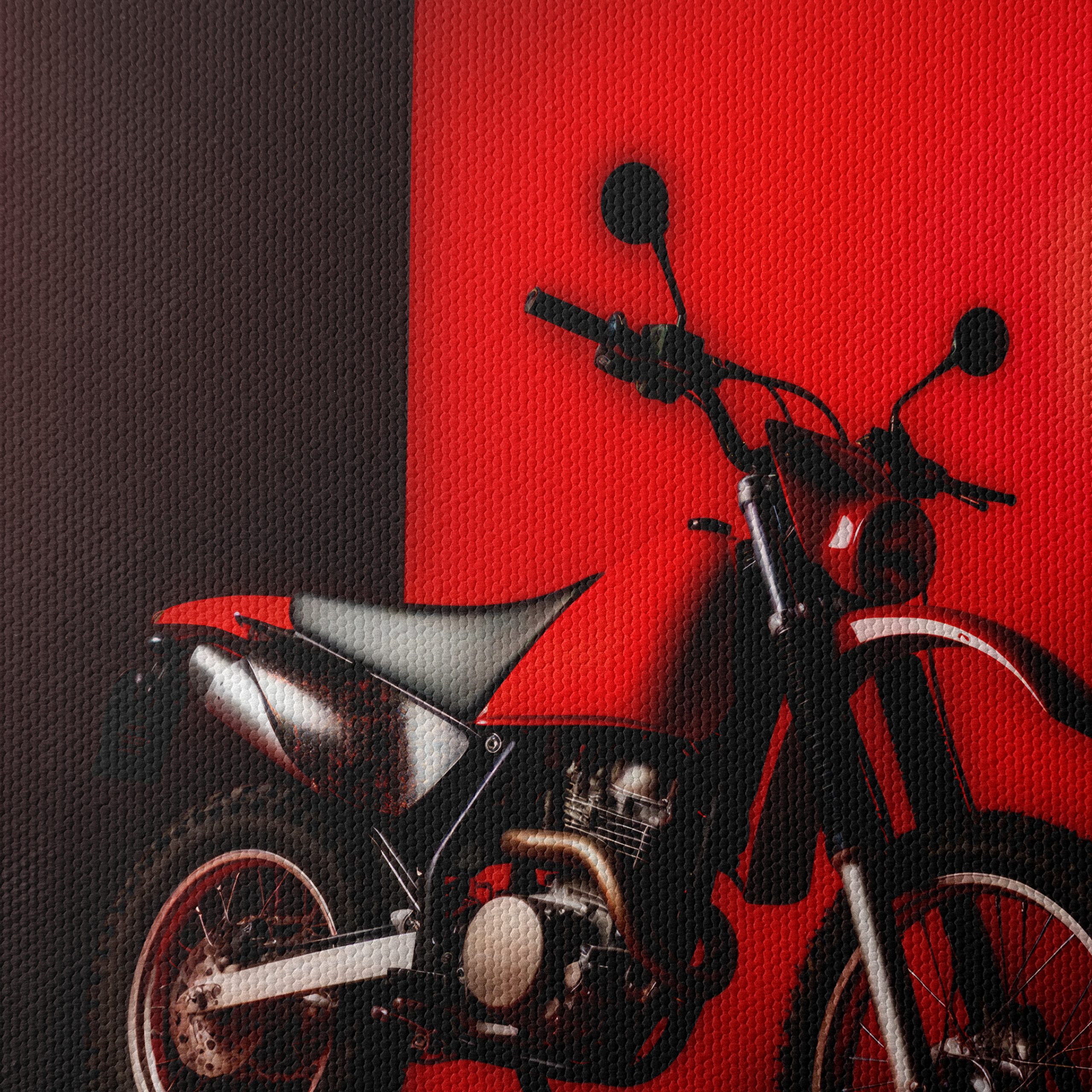 Stylish Red Motorcycle Artwork - Image 4
