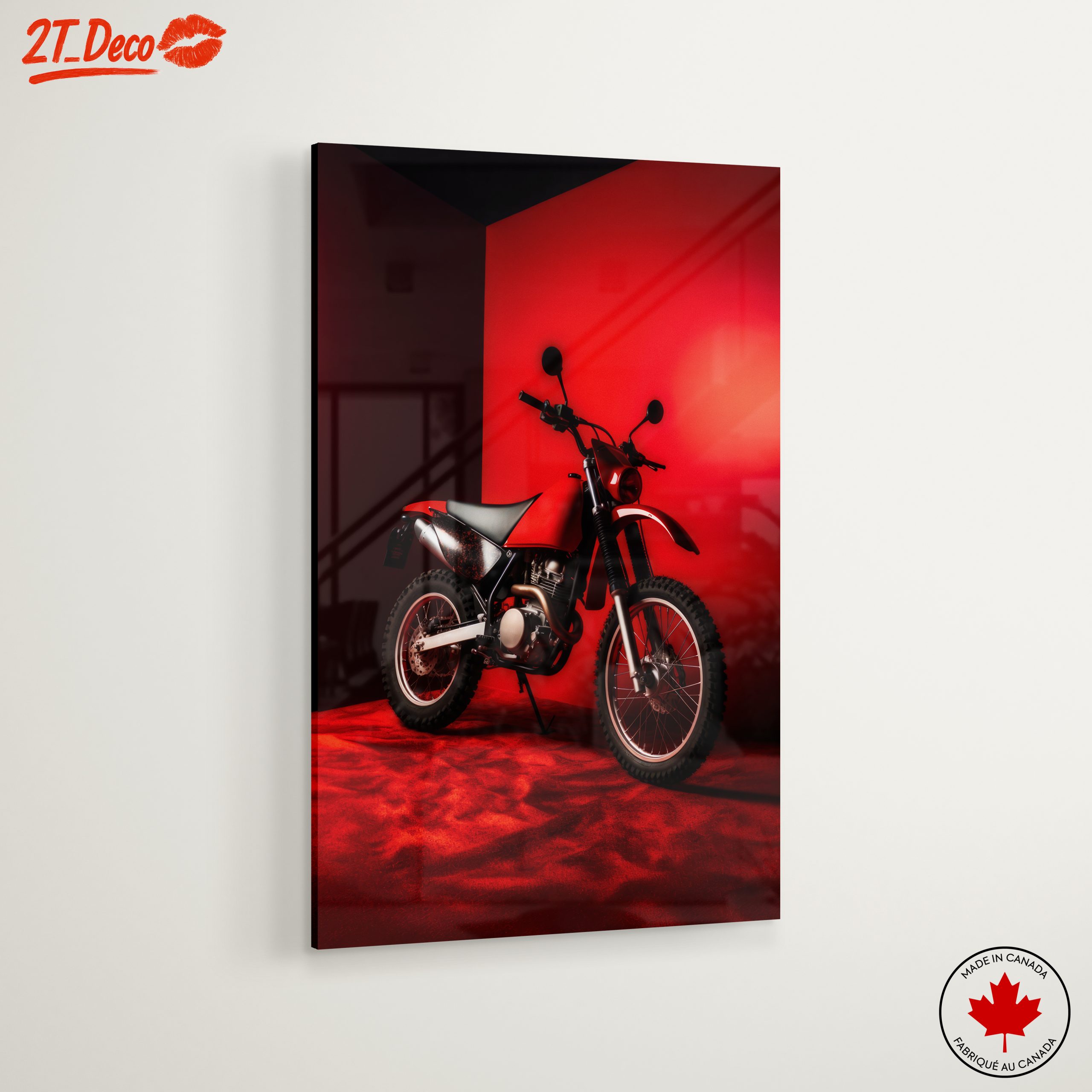 Stylish Red Motorcycle Artwork - Image 6