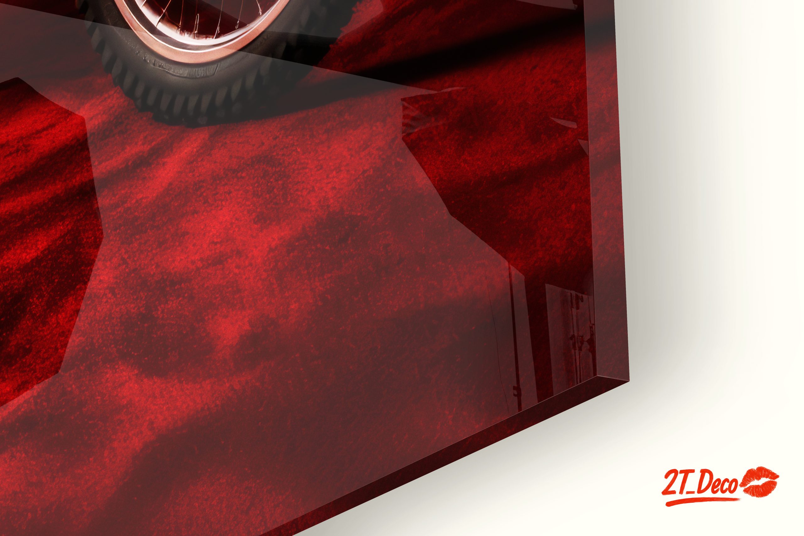 Stylish Red Motorcycle Artwork - Image 9