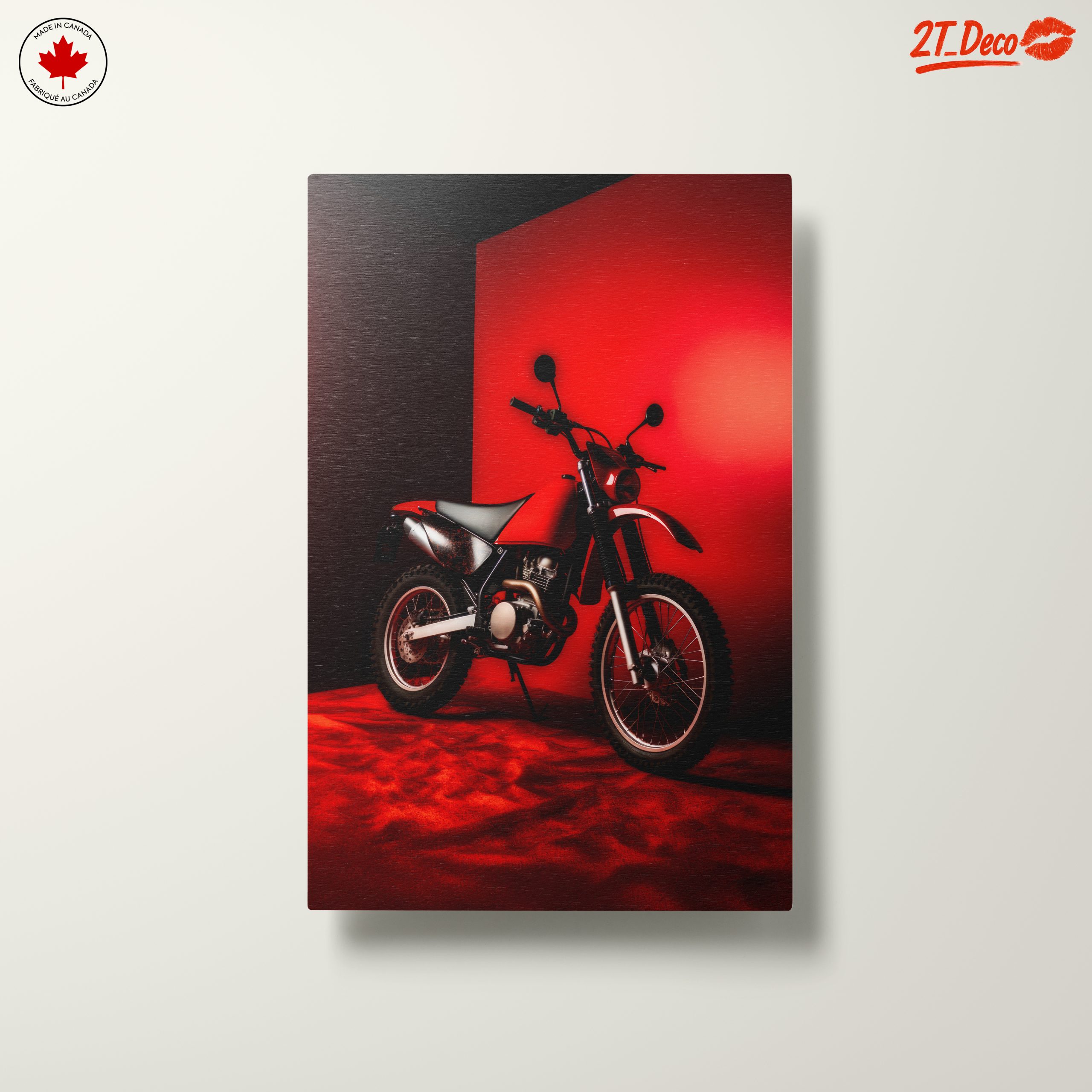 Stylish Red Motorcycle Artwork - Image 10