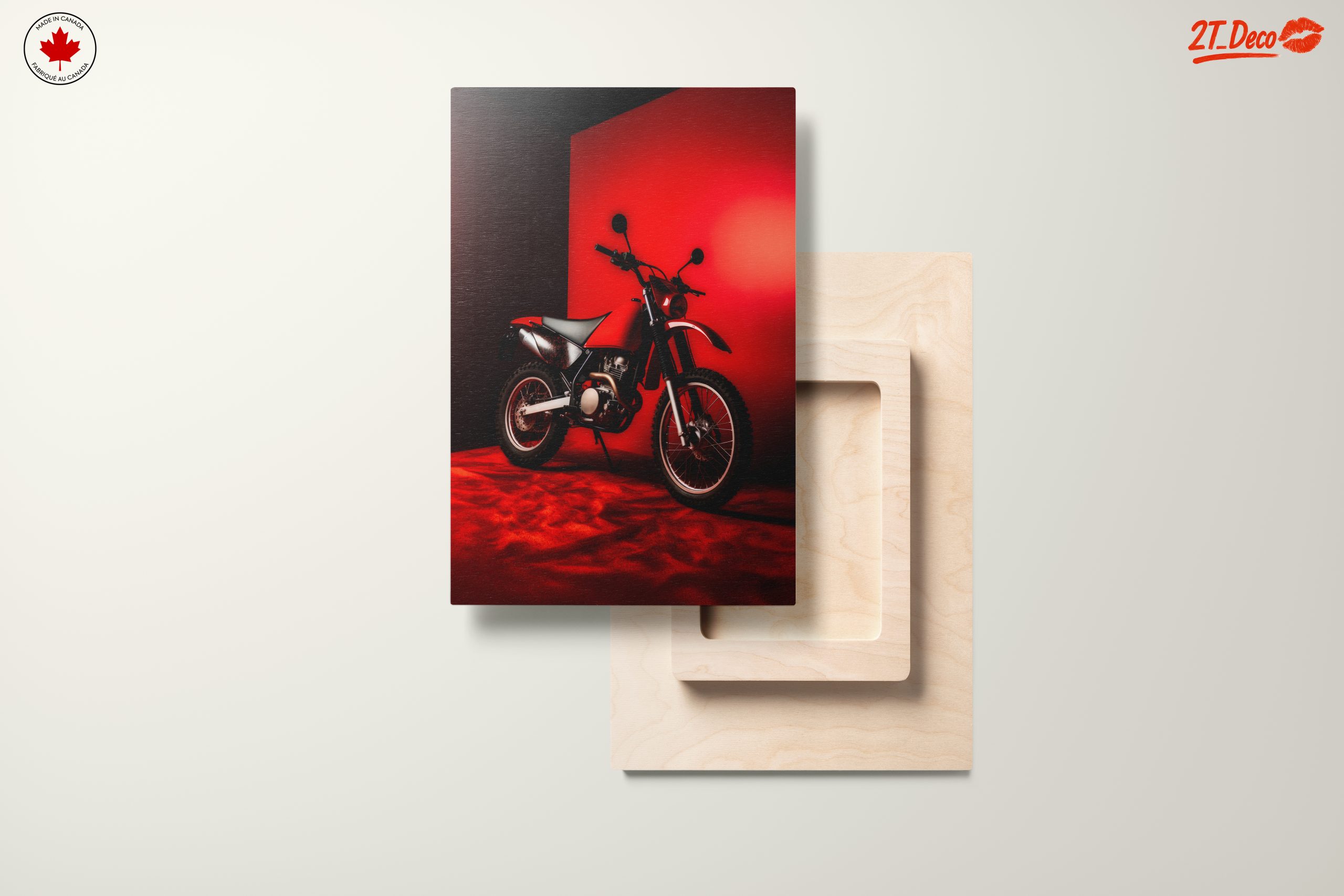 Stylish Red Motorcycle Artwork - Image 11