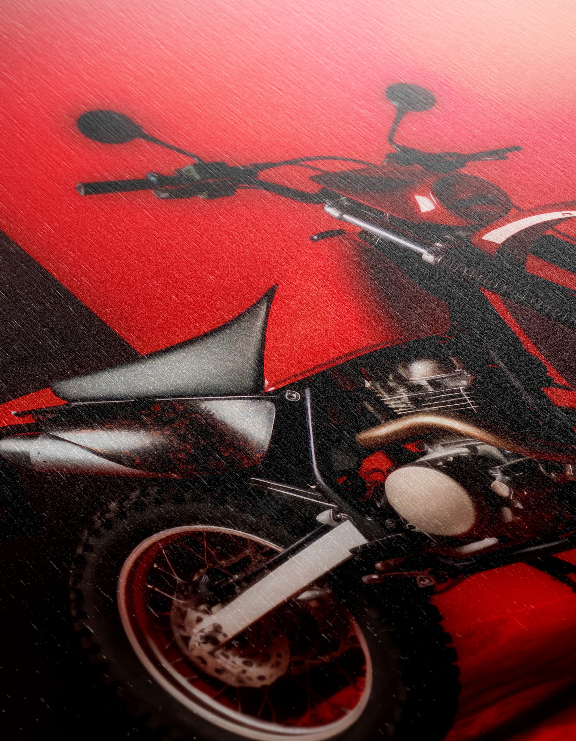 Stylish Red Motorcycle Artwork - Image 12
