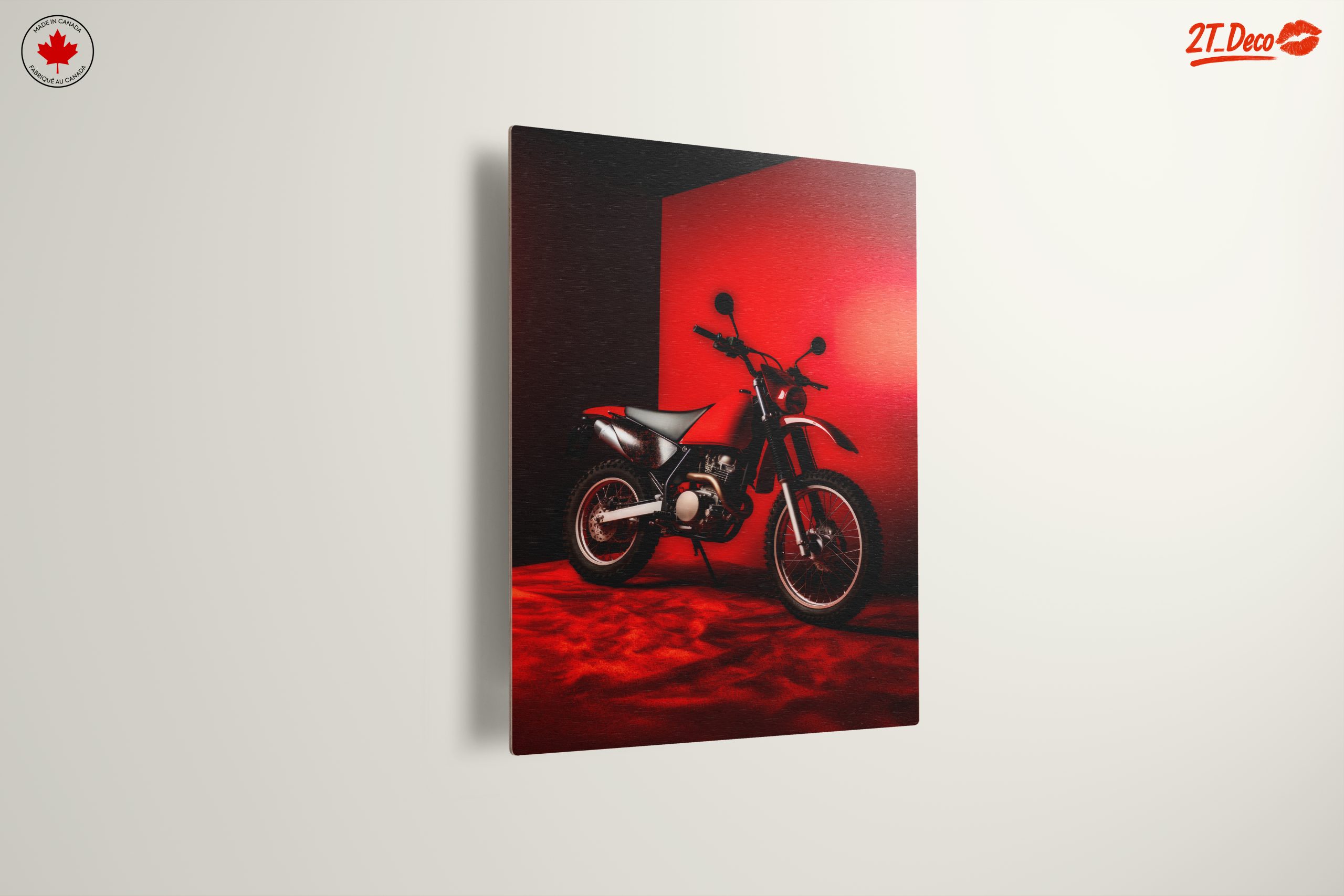 Stylish Red Motorcycle Artwork - Image 13